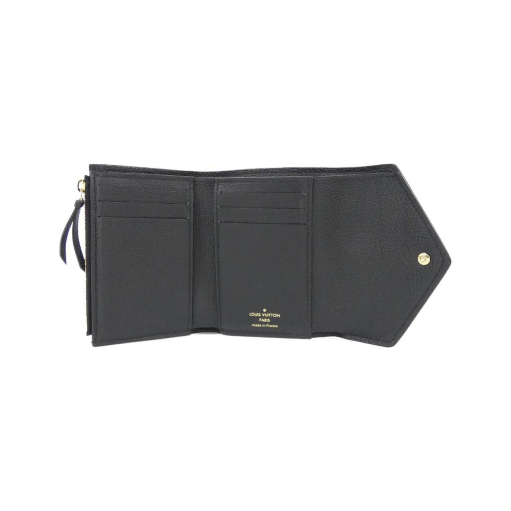 Louis Vuitton Bicolor Black Leather Wallet (Tri-Fold)