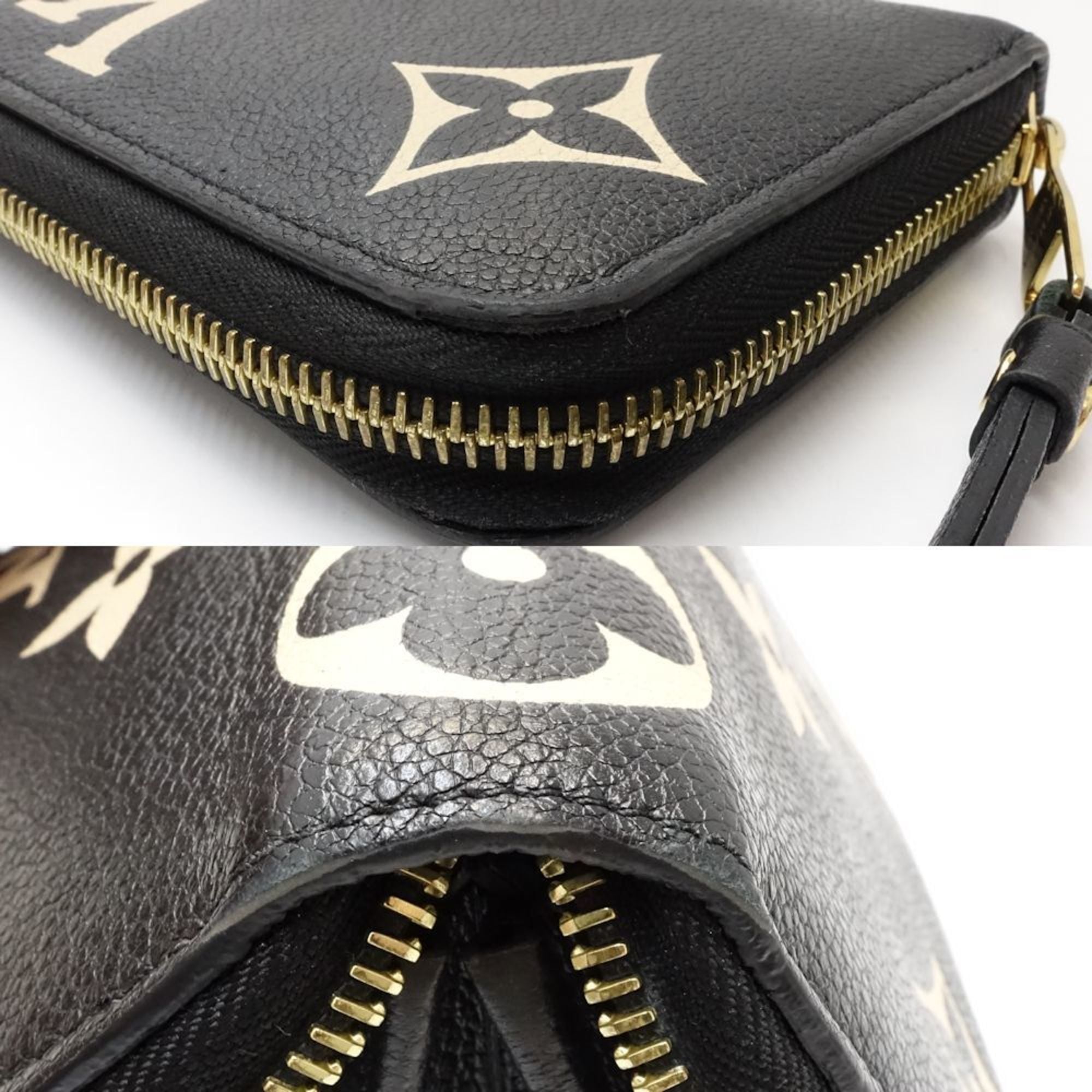 Louis Vuitton Beige Black Monogram Long Wallet