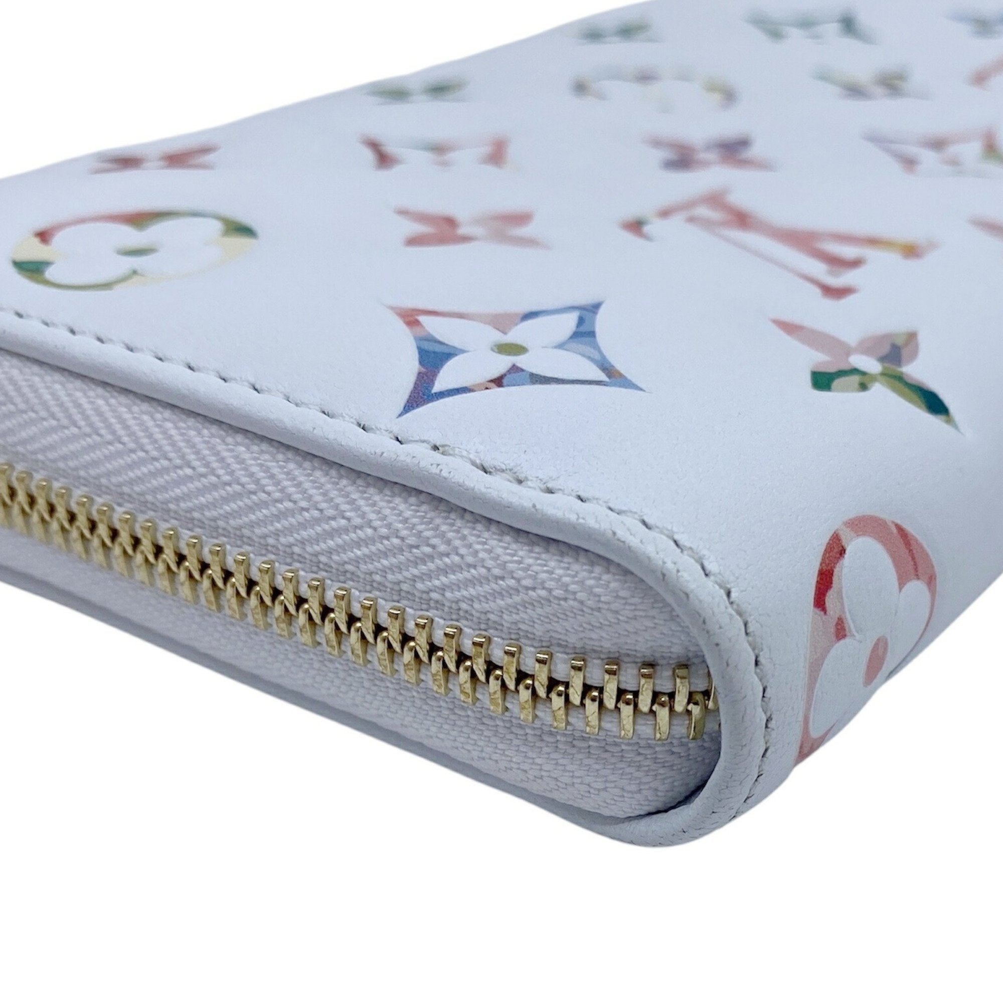 Louis Vuitton Multi-Color White Leather Long Wallet
