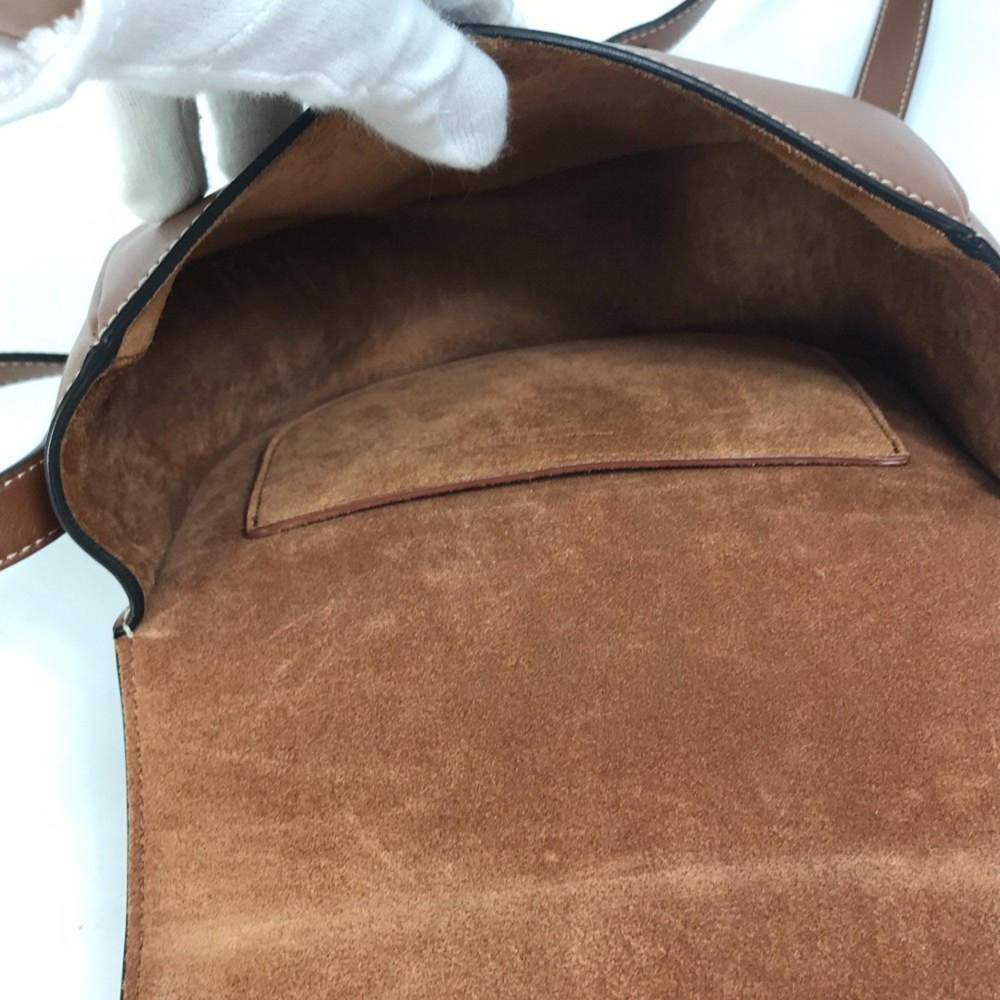 Celine Brown Leather Shoulder Bag