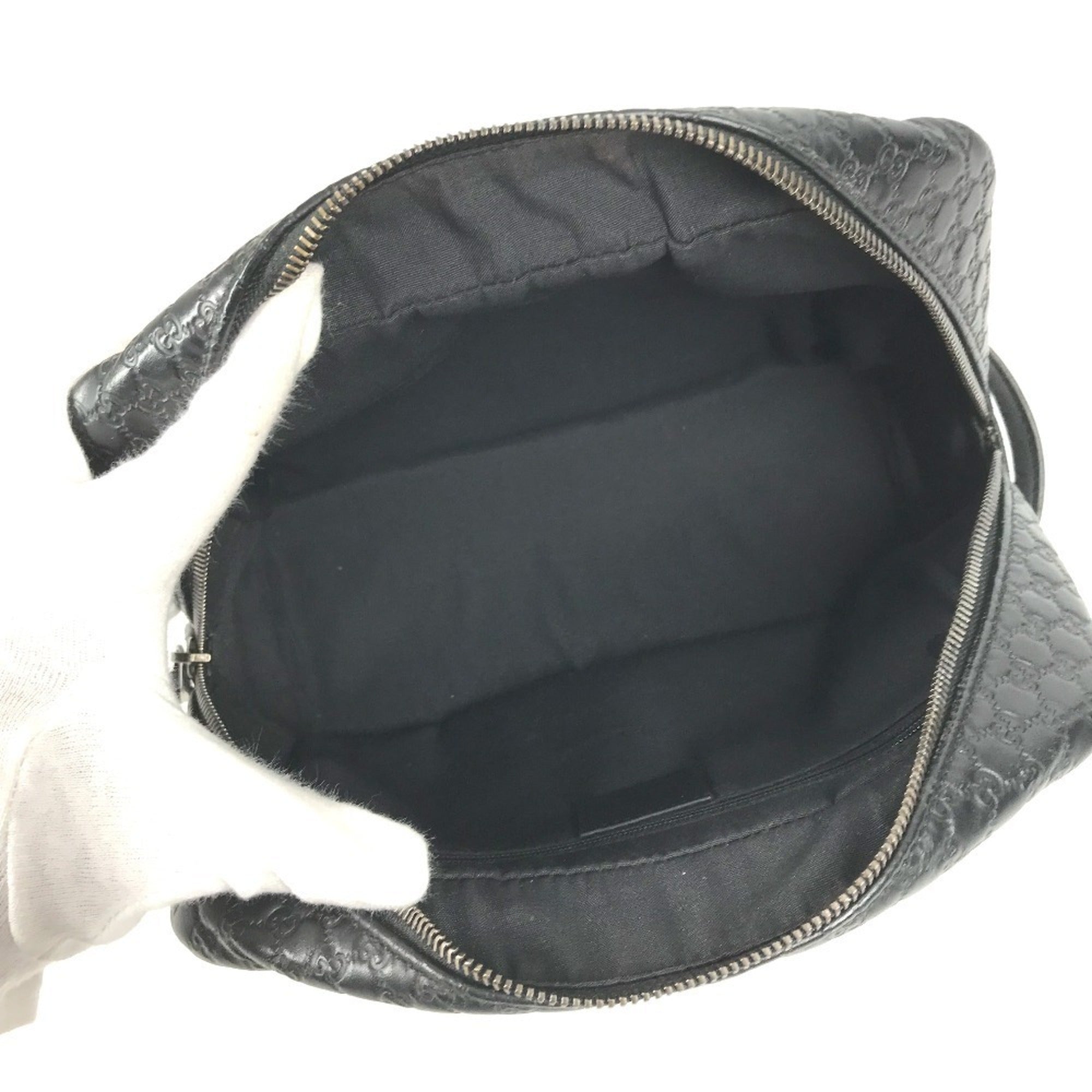Gucci Guccissima Black Gg Leather Clutch Bag (Pre-Owned)