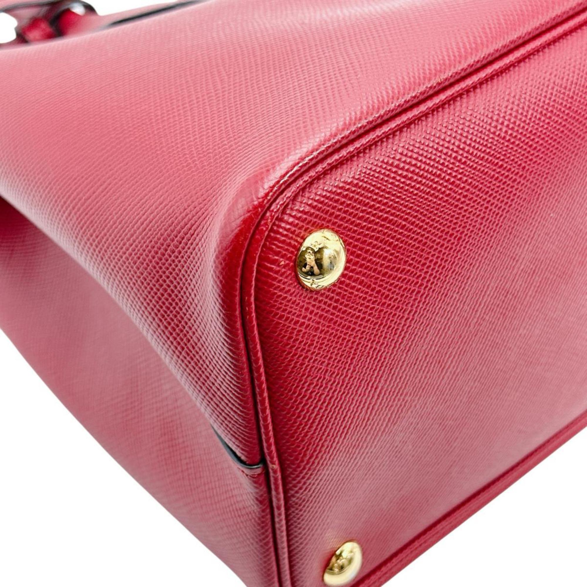 Prada Red Color Leather Handbag Shoulder Bag