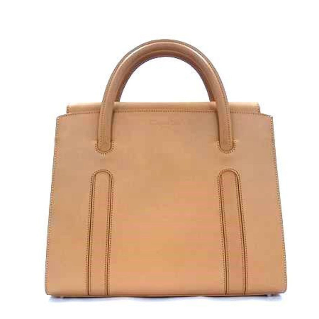 Christian Dior Brown Leather Handbag Shoulder Bag Tote Bag (Pre-Owned)