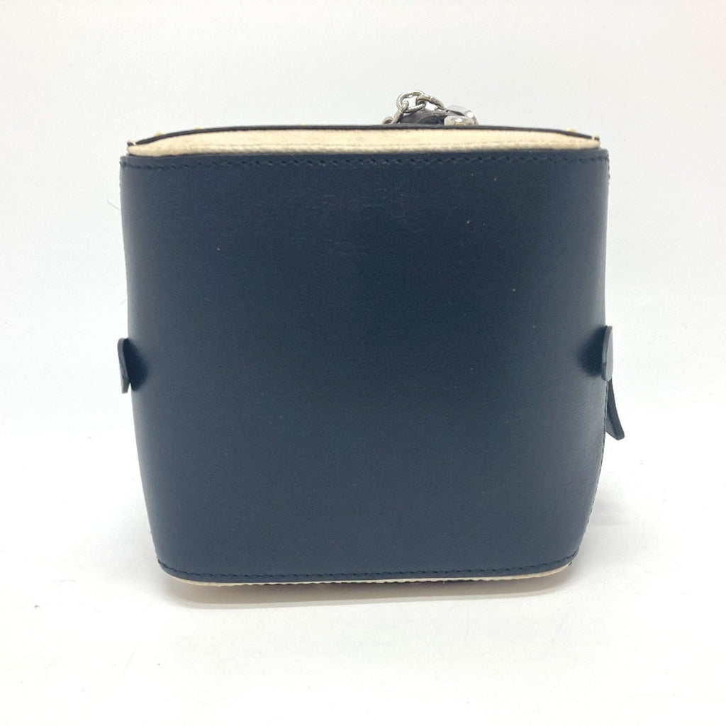 Louis Vuitton Beige Black Leather Handbag
