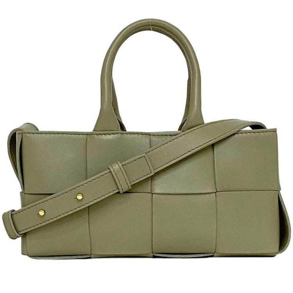 Bottega Veneta Light Green Leather Handbag Shoulder Bag