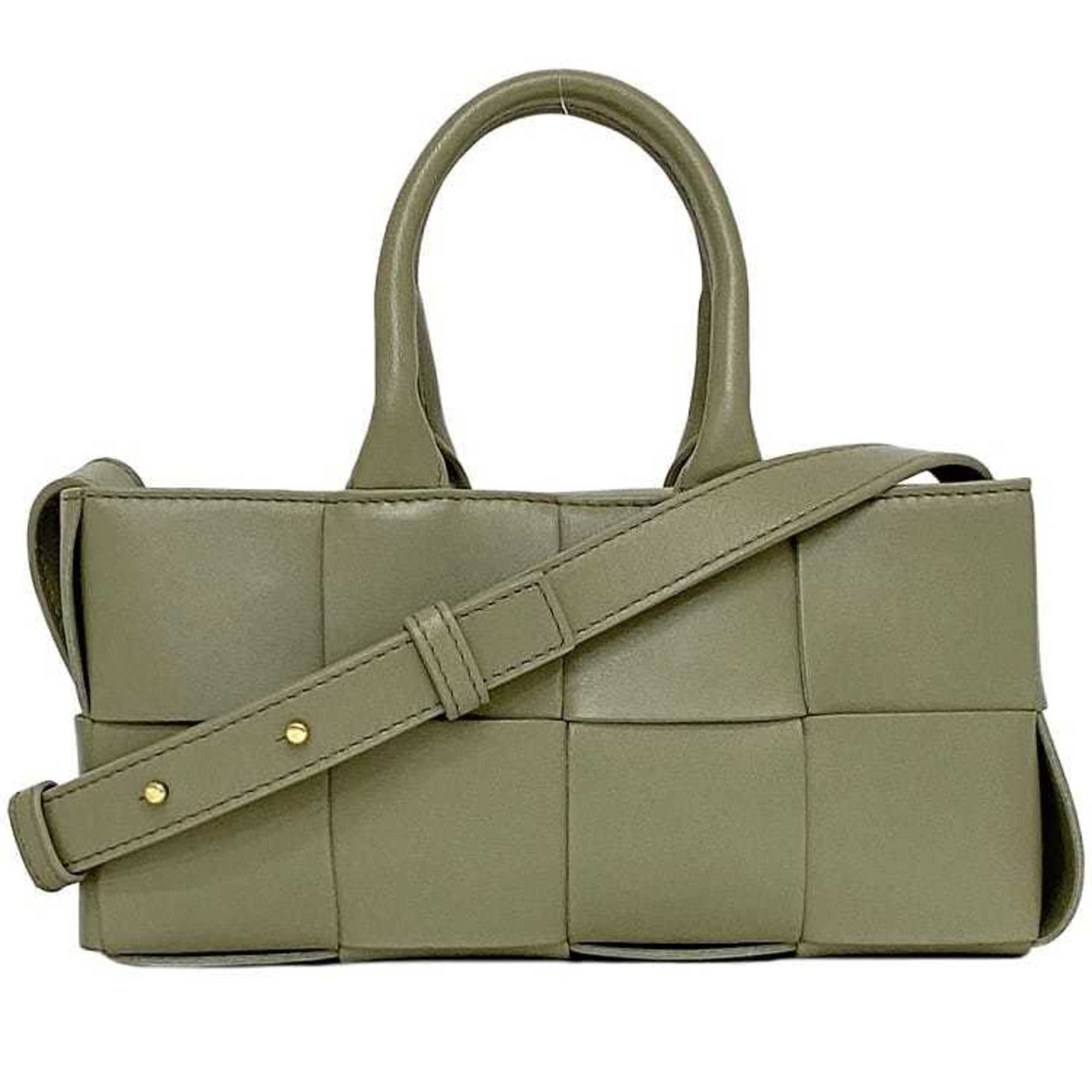 Bottega Veneta Light Green Leather Handbag Shoulder Bag