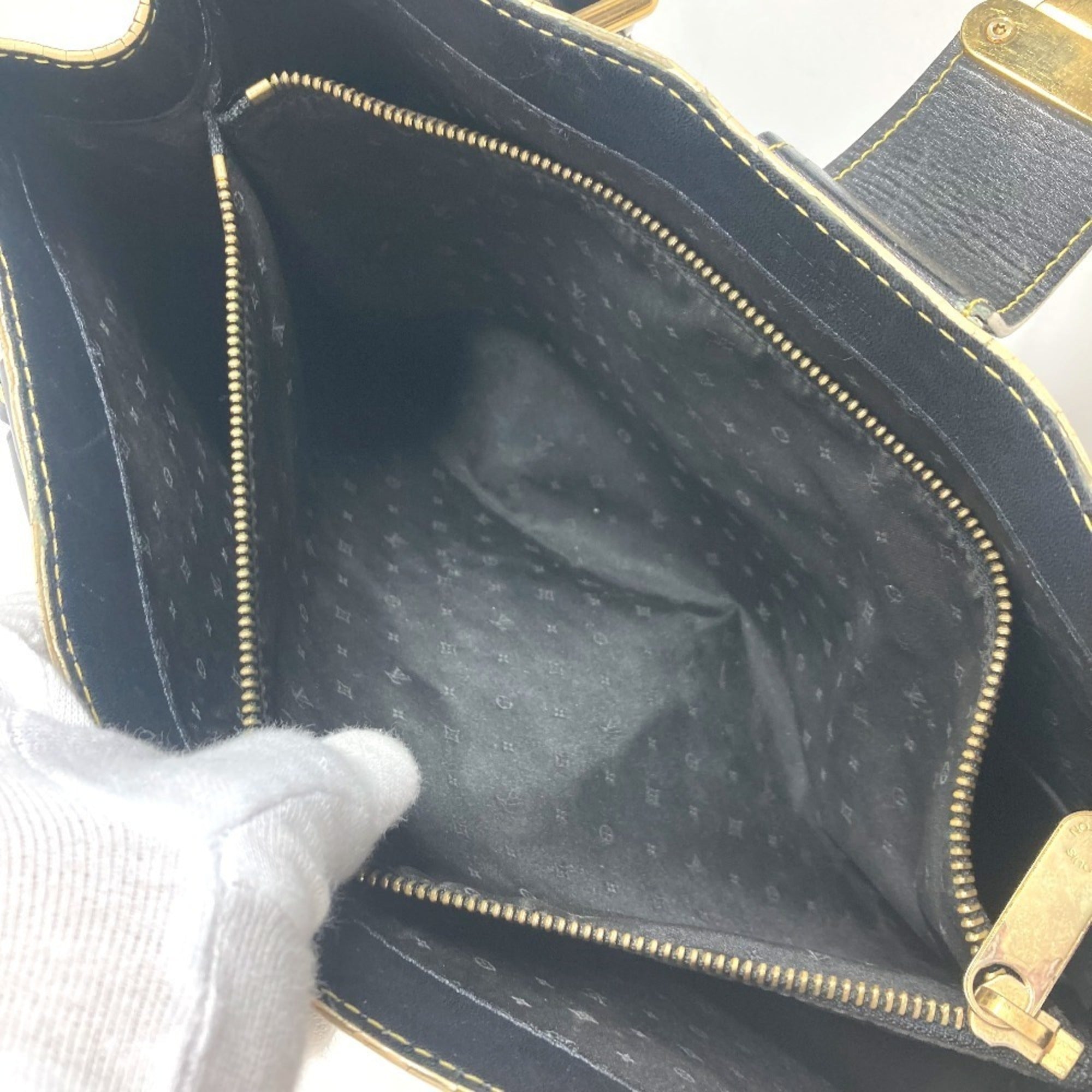 Louis Vuitton Suhali Black Suhali Leather Shoulder Bag Tote Bag