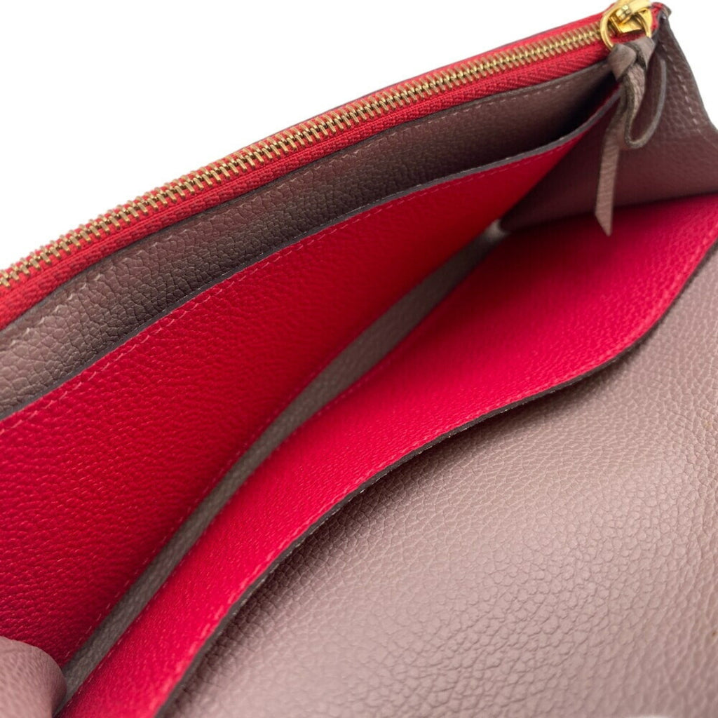 Louis Vuitton Gray Pink Monogram Empreinte Long Wallet (Tri-Fold)