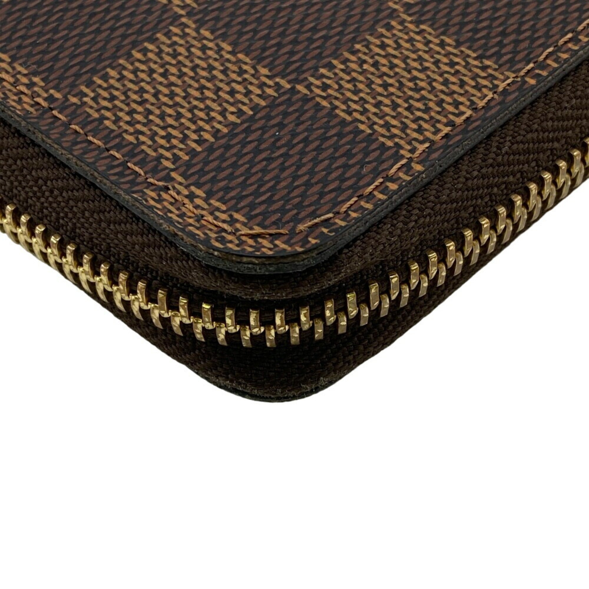 Louis Vuitton Damier Brown Leather Long Wallet