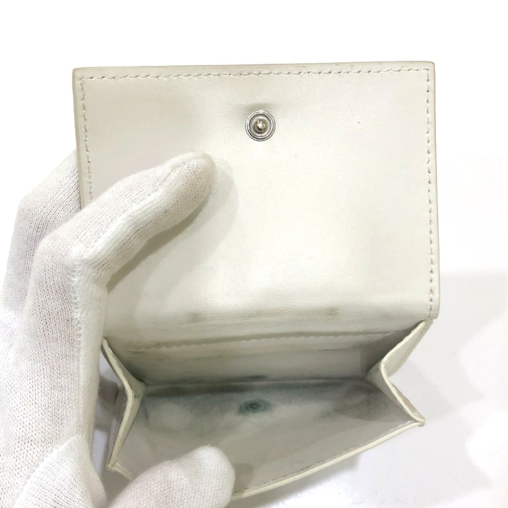 Bottega Veneta White Leather Wallet (Tri-Fold)