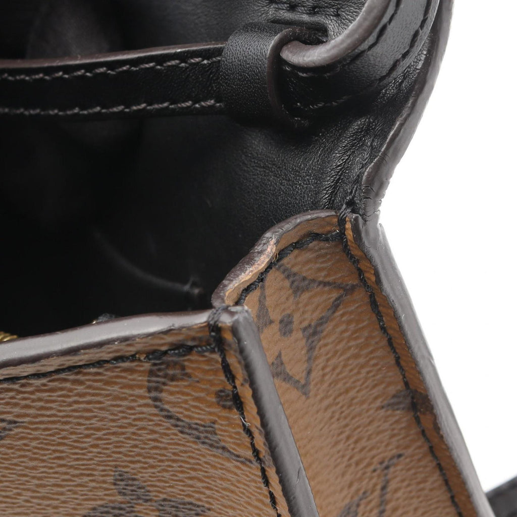 Louis Vuitton Black Brown Coated Canvas Pvc Leather Pochette Shoulder Bag