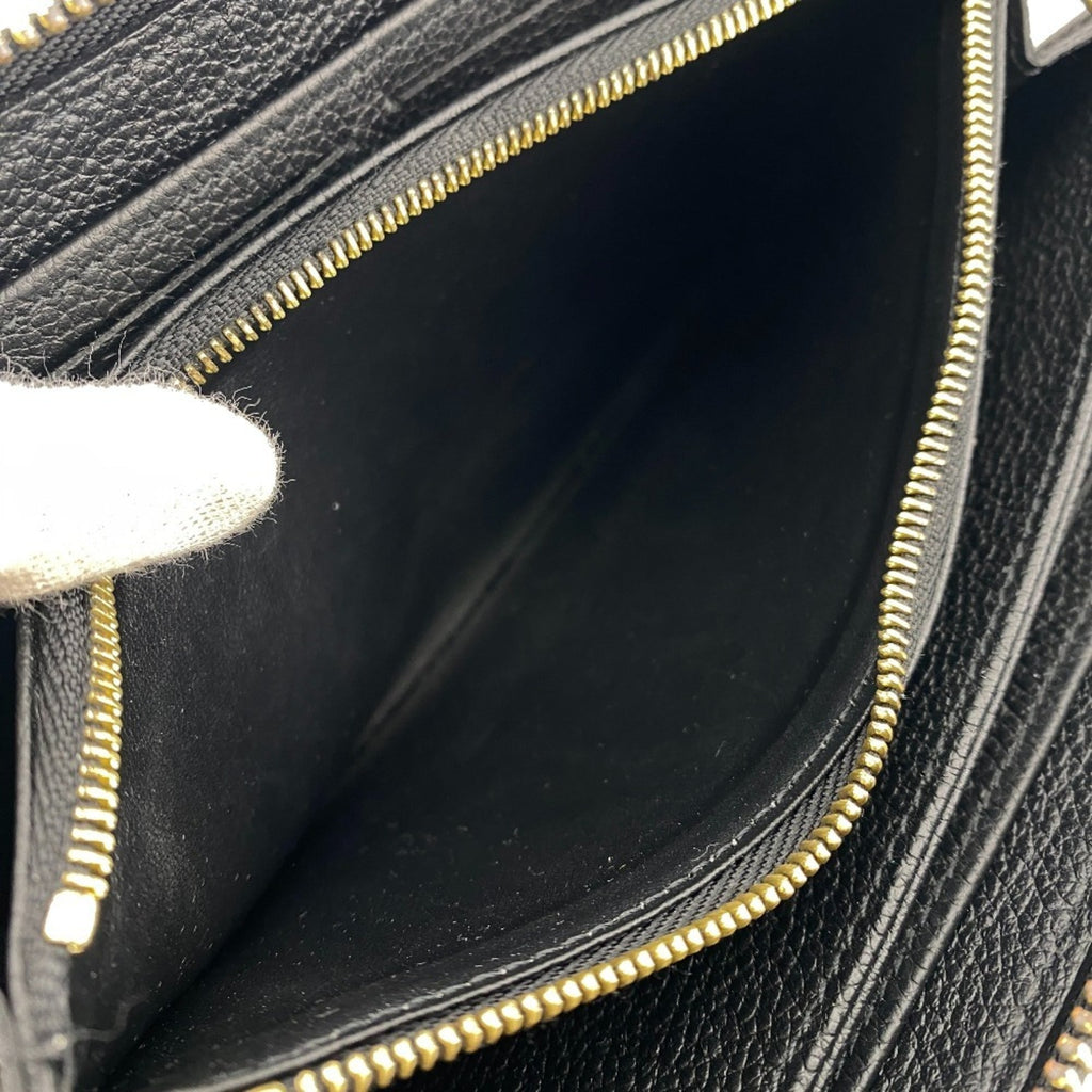 Louis Vuitton Beige Black Leather Long Wallet