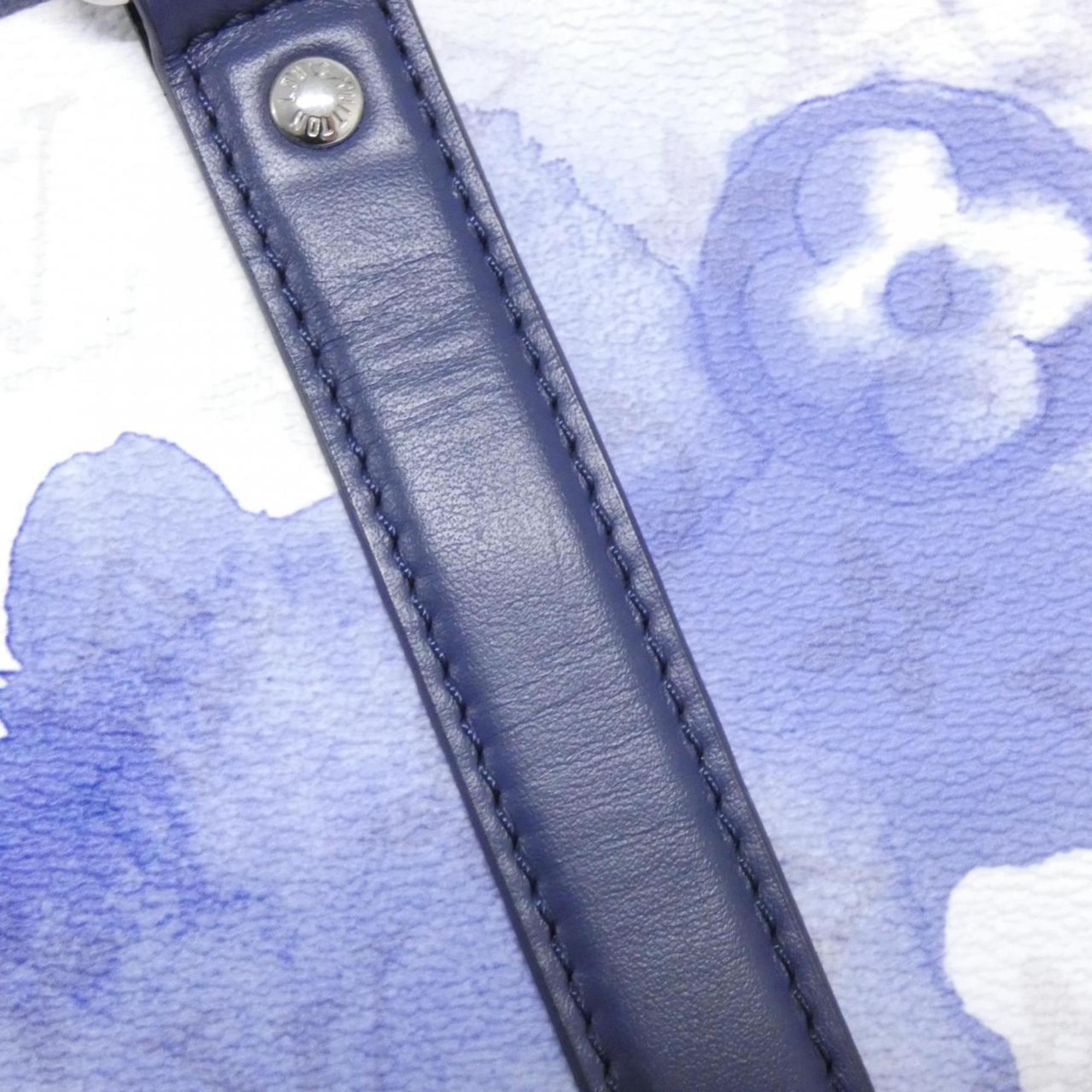 Louis Vuitton Blue Coated Canvas Handbag