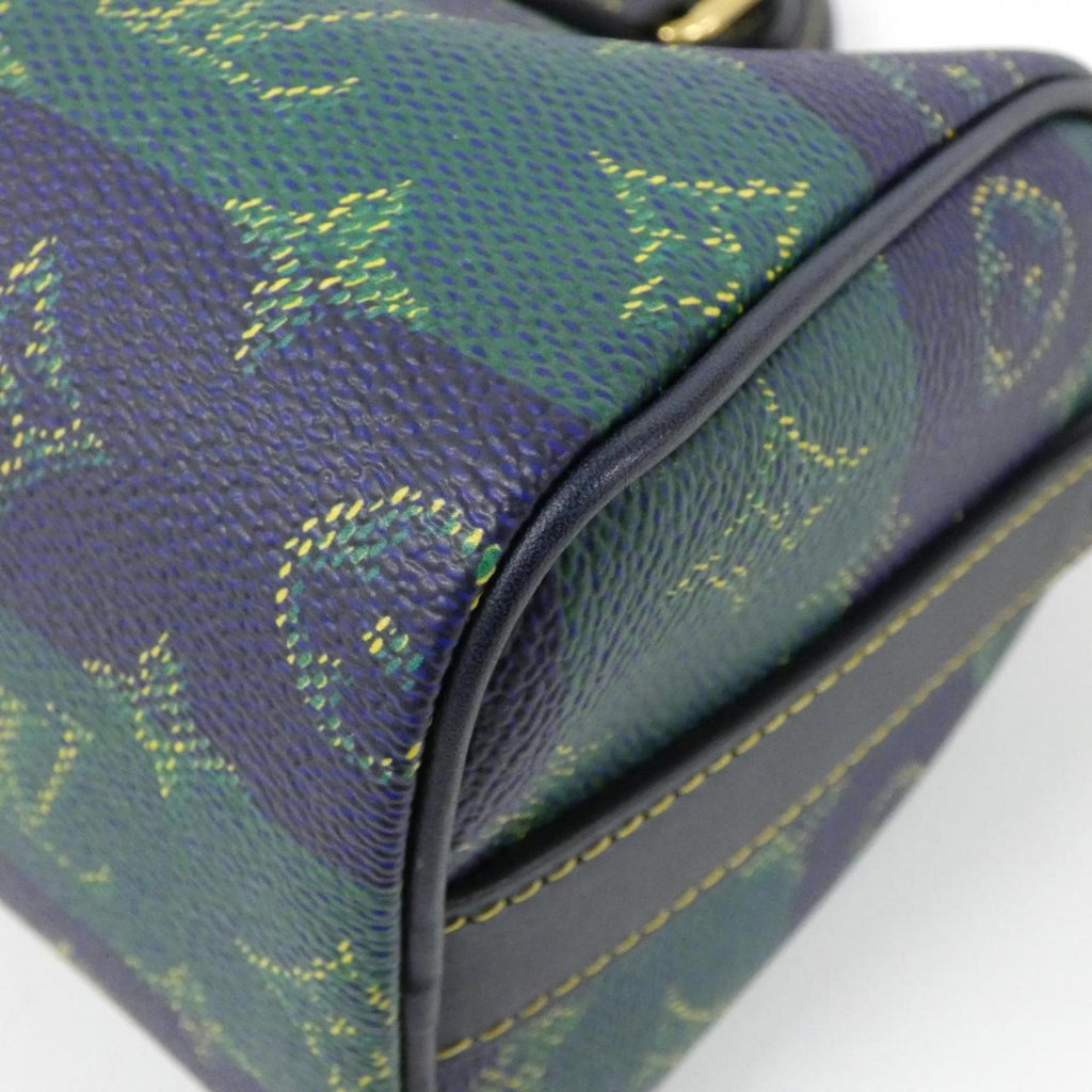 Louis Vuitton Blue Coated Canvas Boston Bag