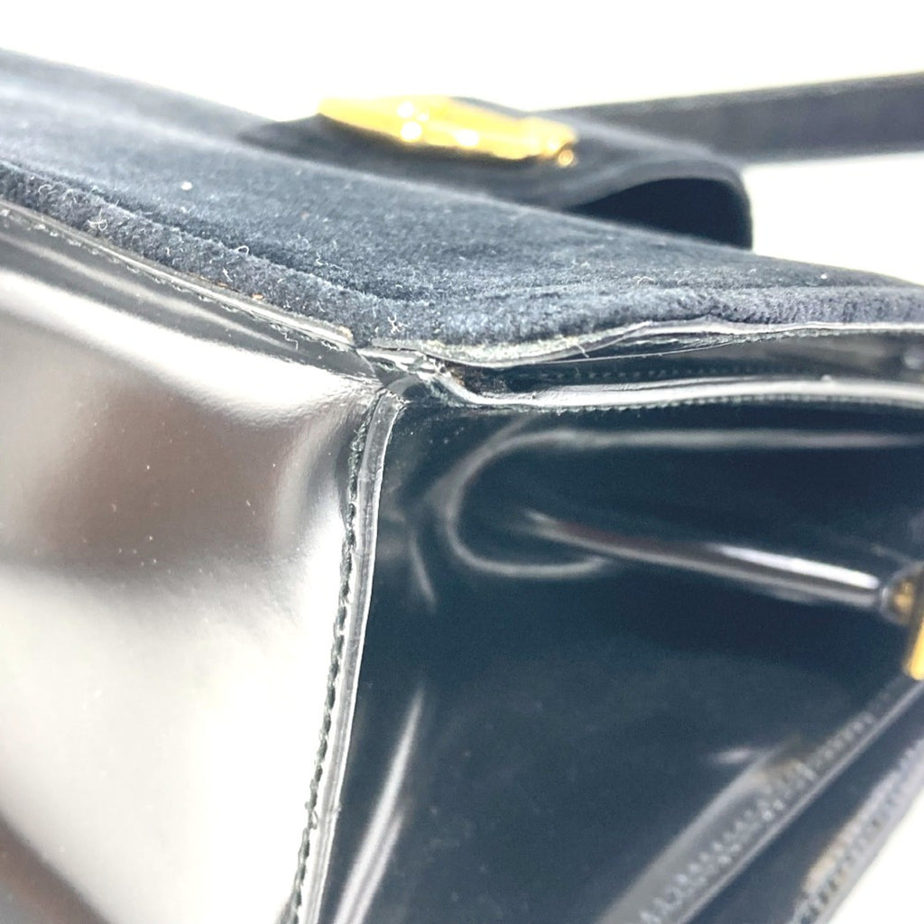 Celine Black Leather Shoulder Bag