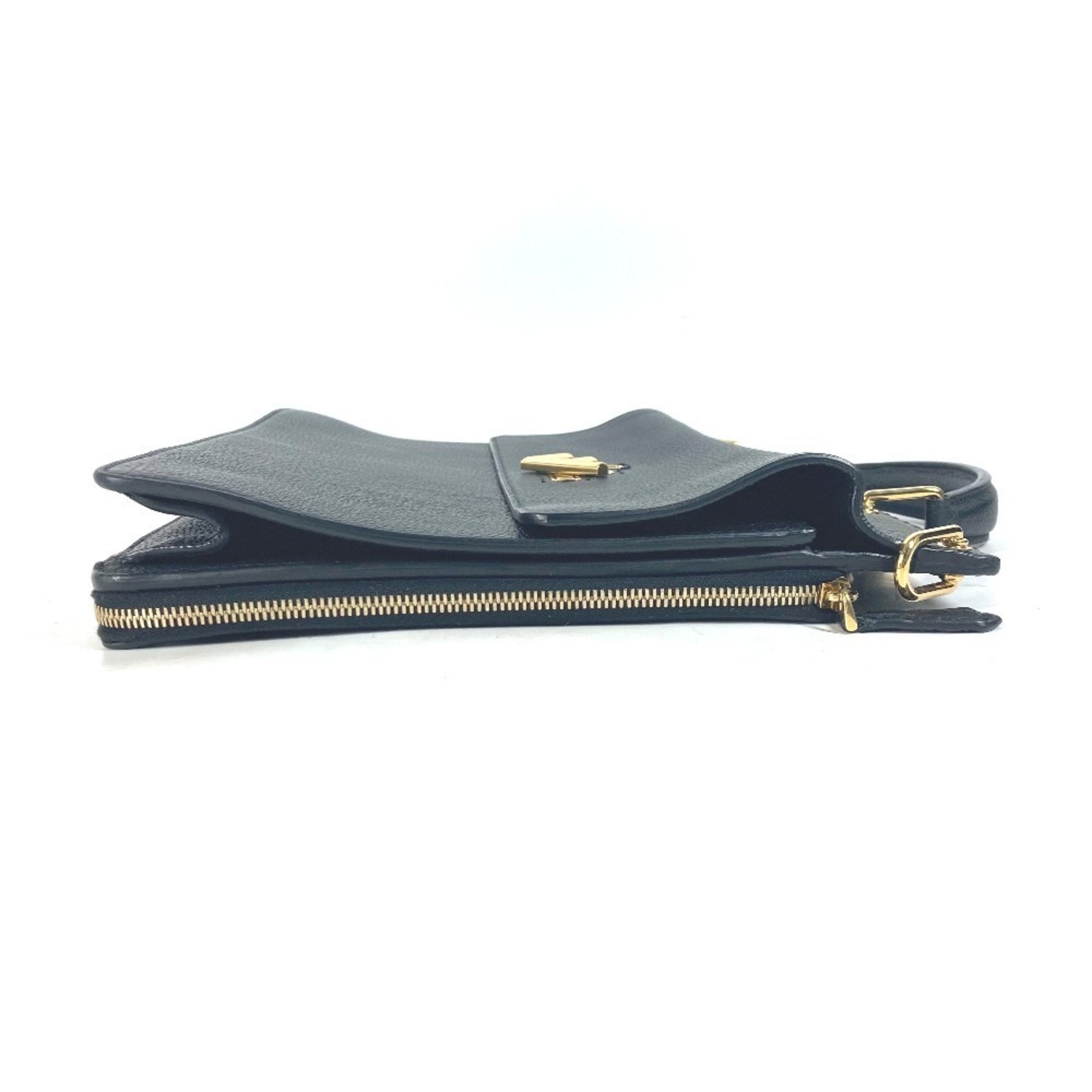 Fendi Black Leather Briefcase Handbag