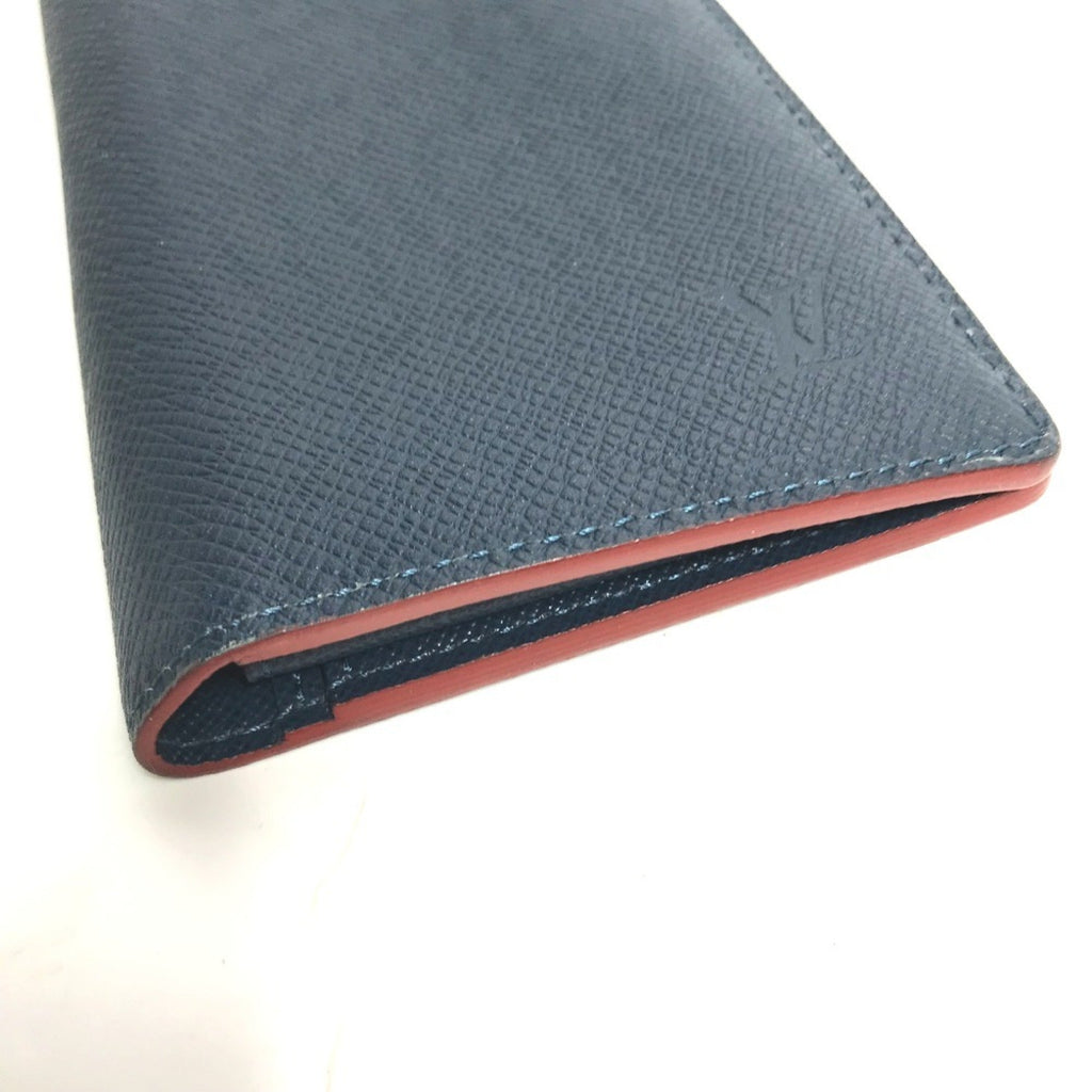 Louis Vuitton Taiga Blue Ocean Taiga Leather Long Wallet
