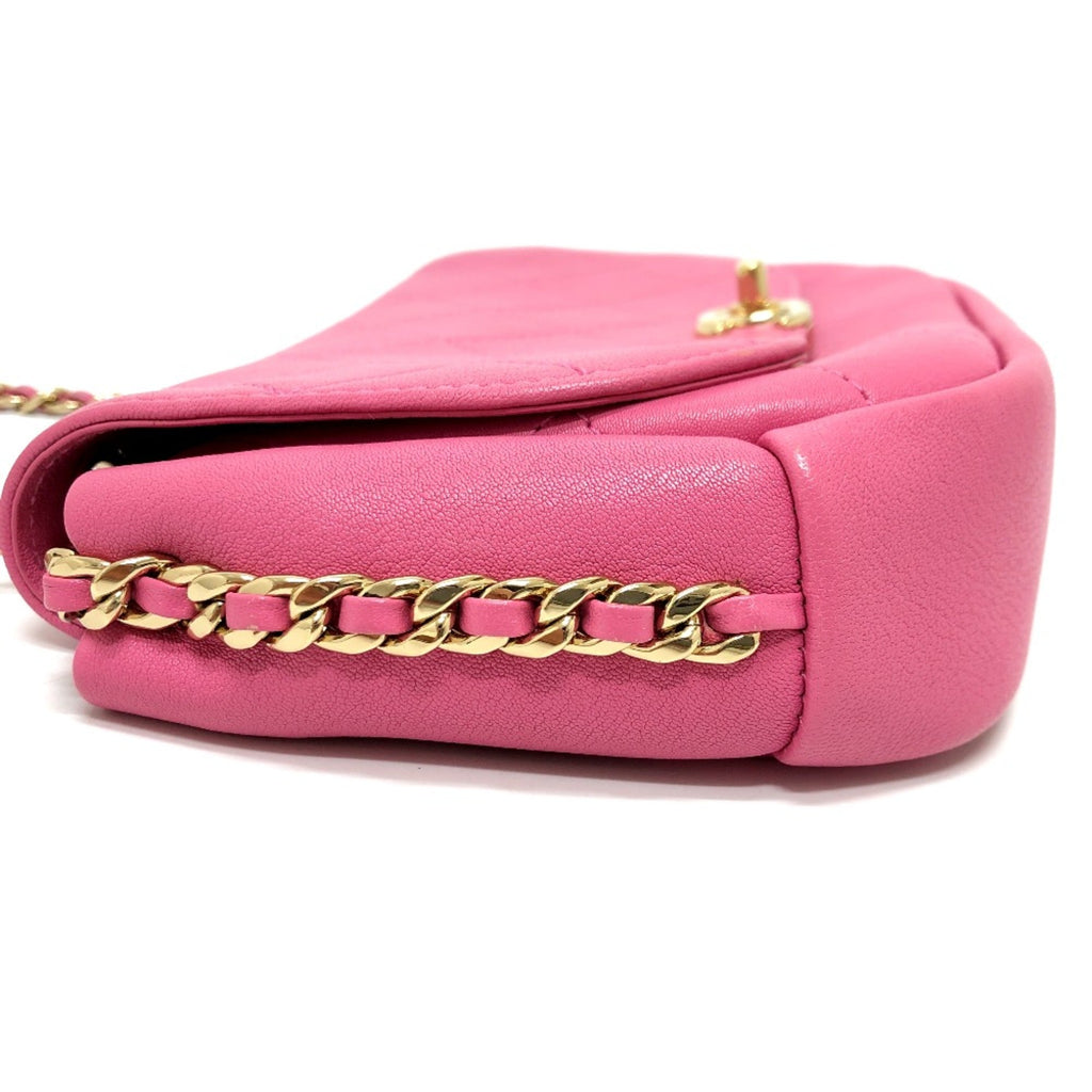 Chanel Pink Leather Shoulder Bag