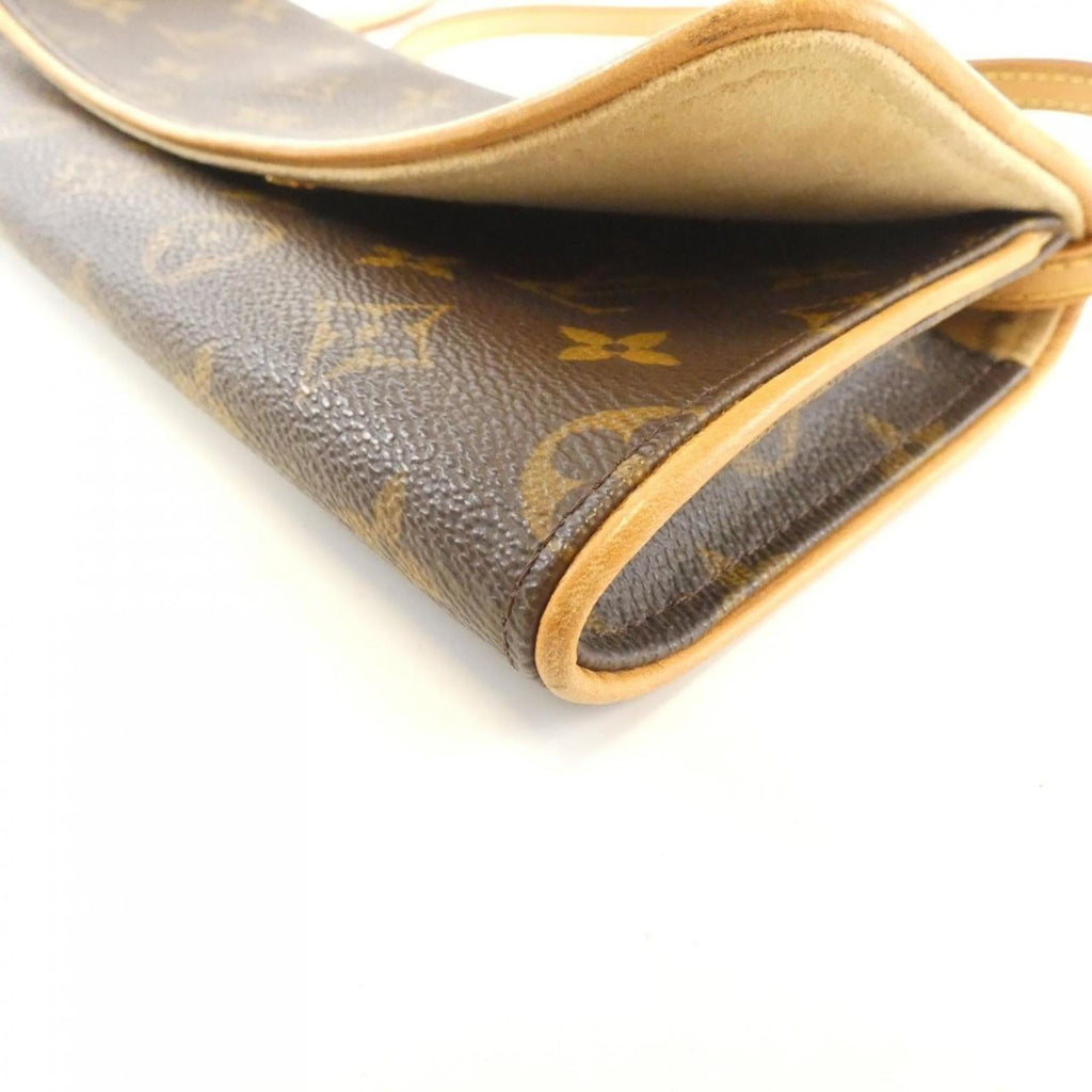 Louis Vuitton Brown Coated Canvas Pochette Shoulder Bag