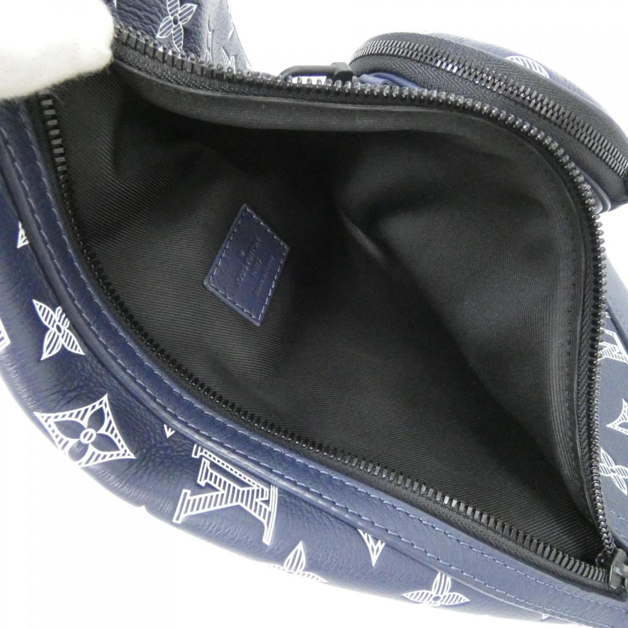 Louis Vuitton Blue Leather Shoulder Bag