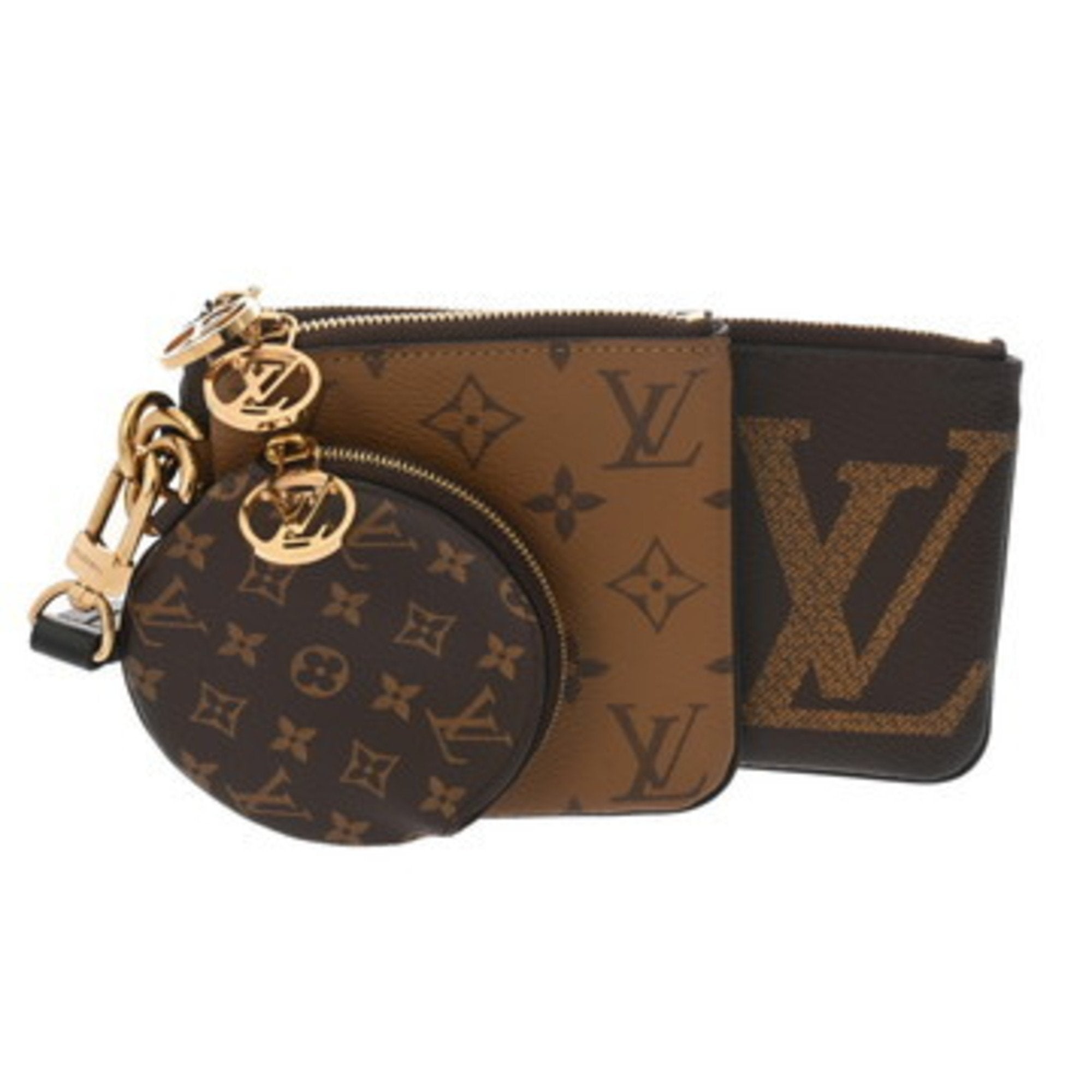 Louis Vuitton Brown Camel Monogram Canvas Pochette Pouch