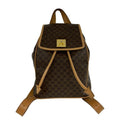 Celine Brown Leather Pvc Backpack