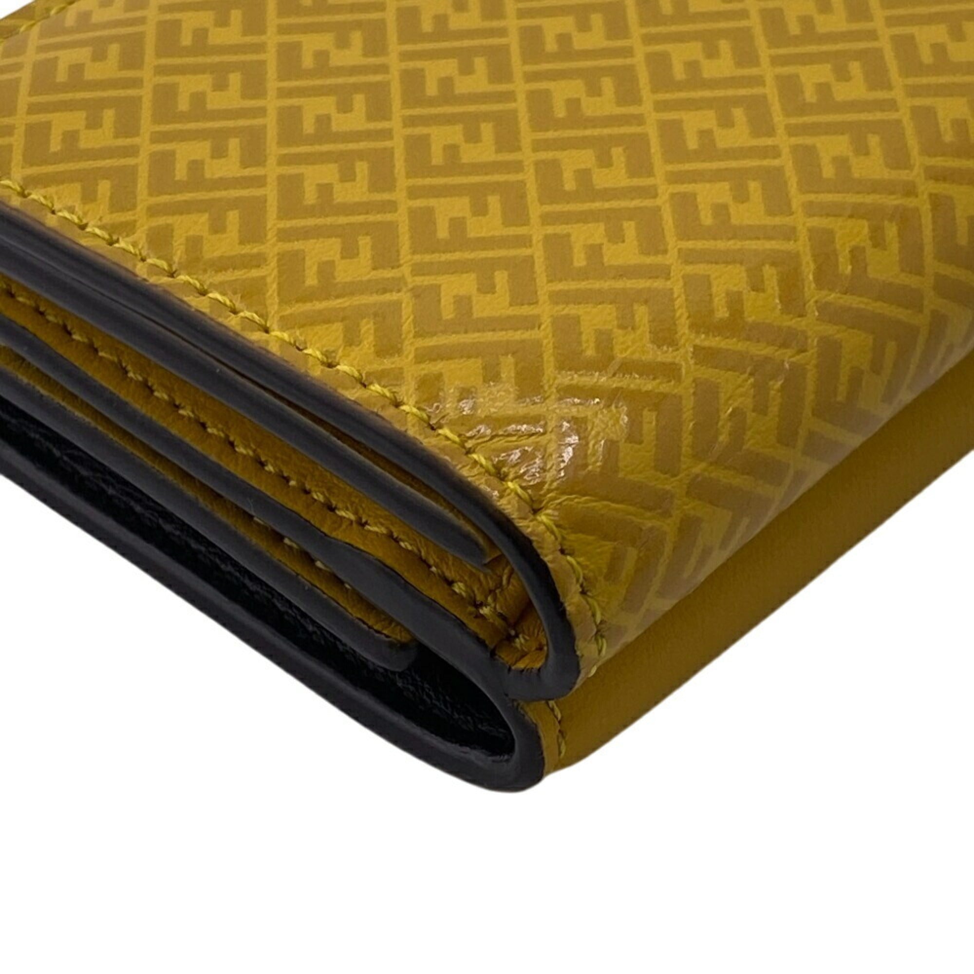 Fendi Yellow Leather Wallet (Tri-Fold)