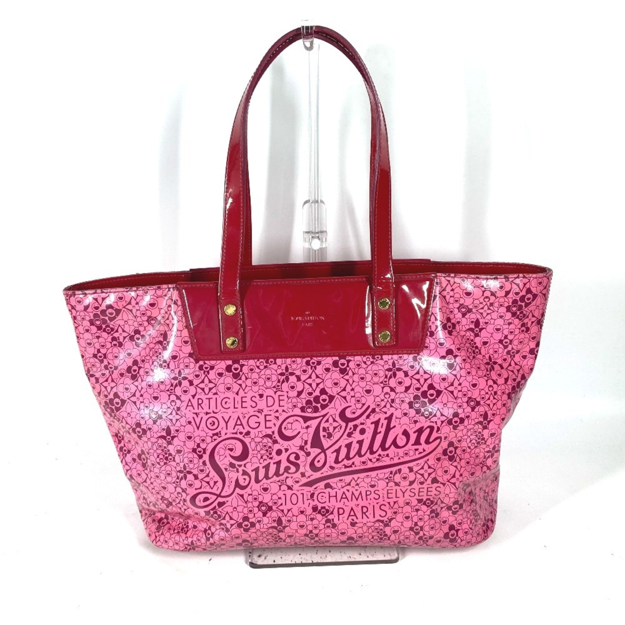 Louis Vuitton Pink Pvc Leather Shoulder Bag Tote Bag