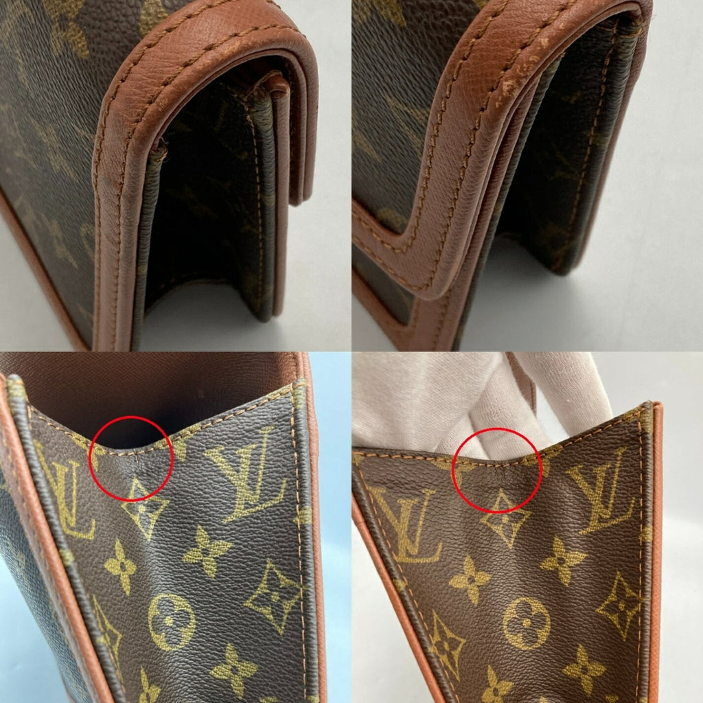 Louis Vuitton Brown Pvc Leather Clutch Bag Pochette