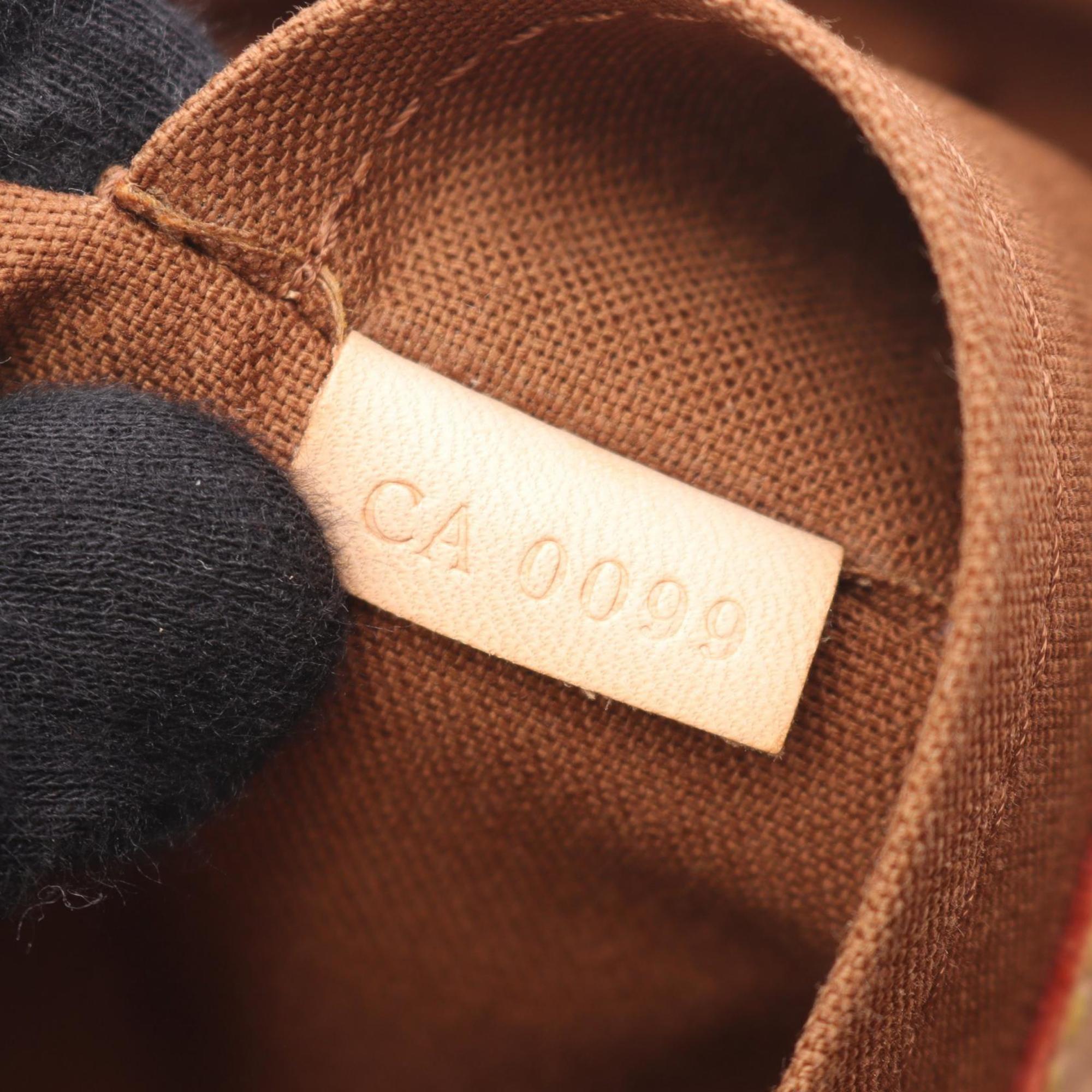 Louis Vuitton Brown Coated Canvas Leather Shoulder Bag