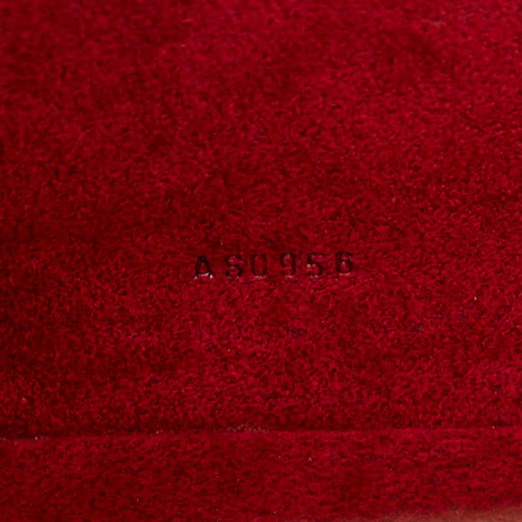 Louis Vuitton Castilian Red Leather Handbag Vanity Bag