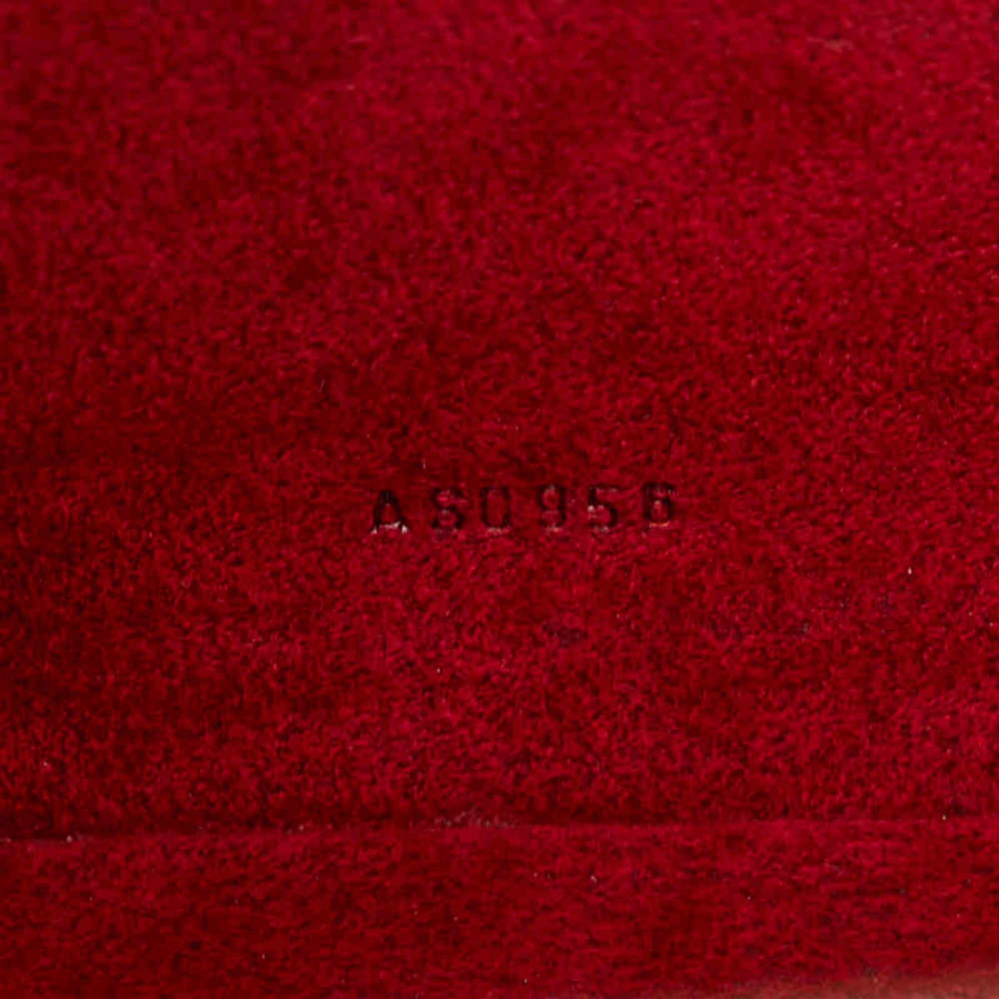 Louis Vuitton Castilian Red Leather Handbag Vanity Bag