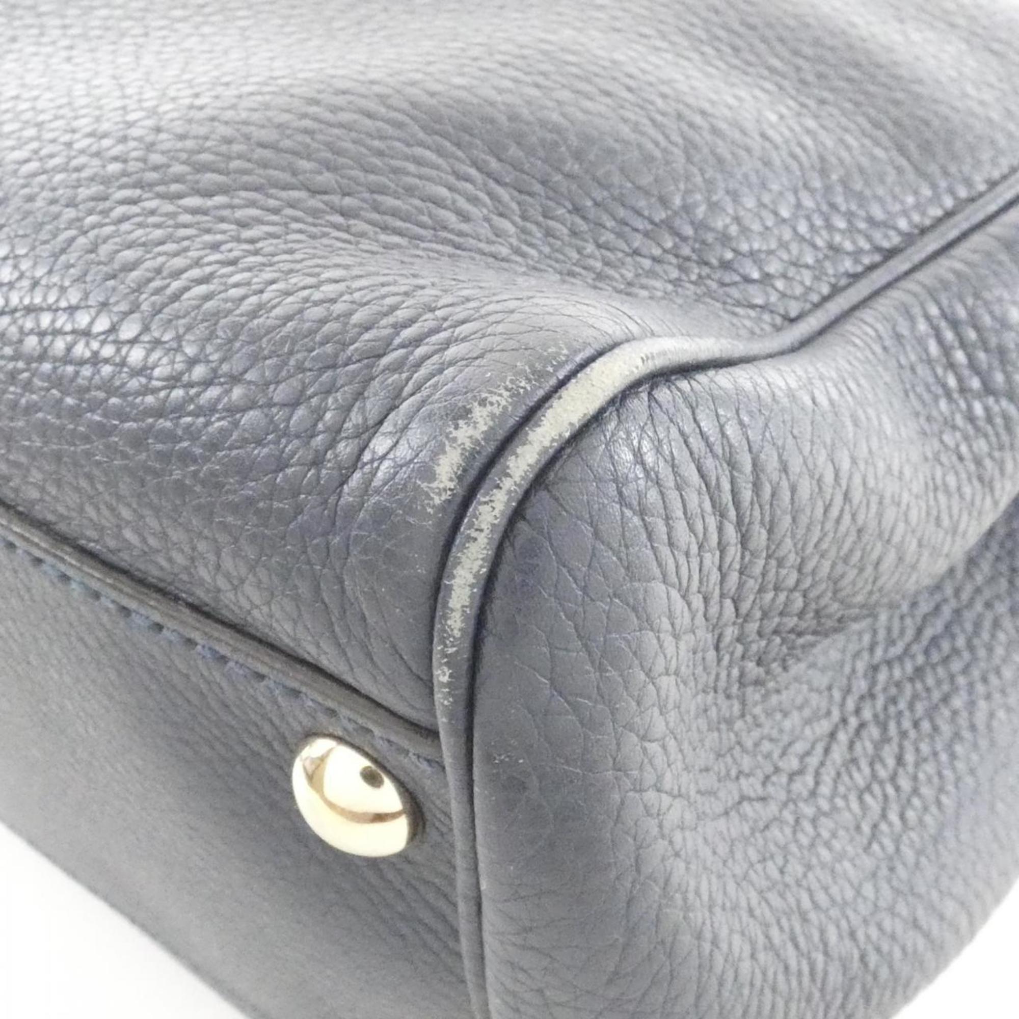 Gucci Dark Blue Leather Handbag (Pre-Owned)