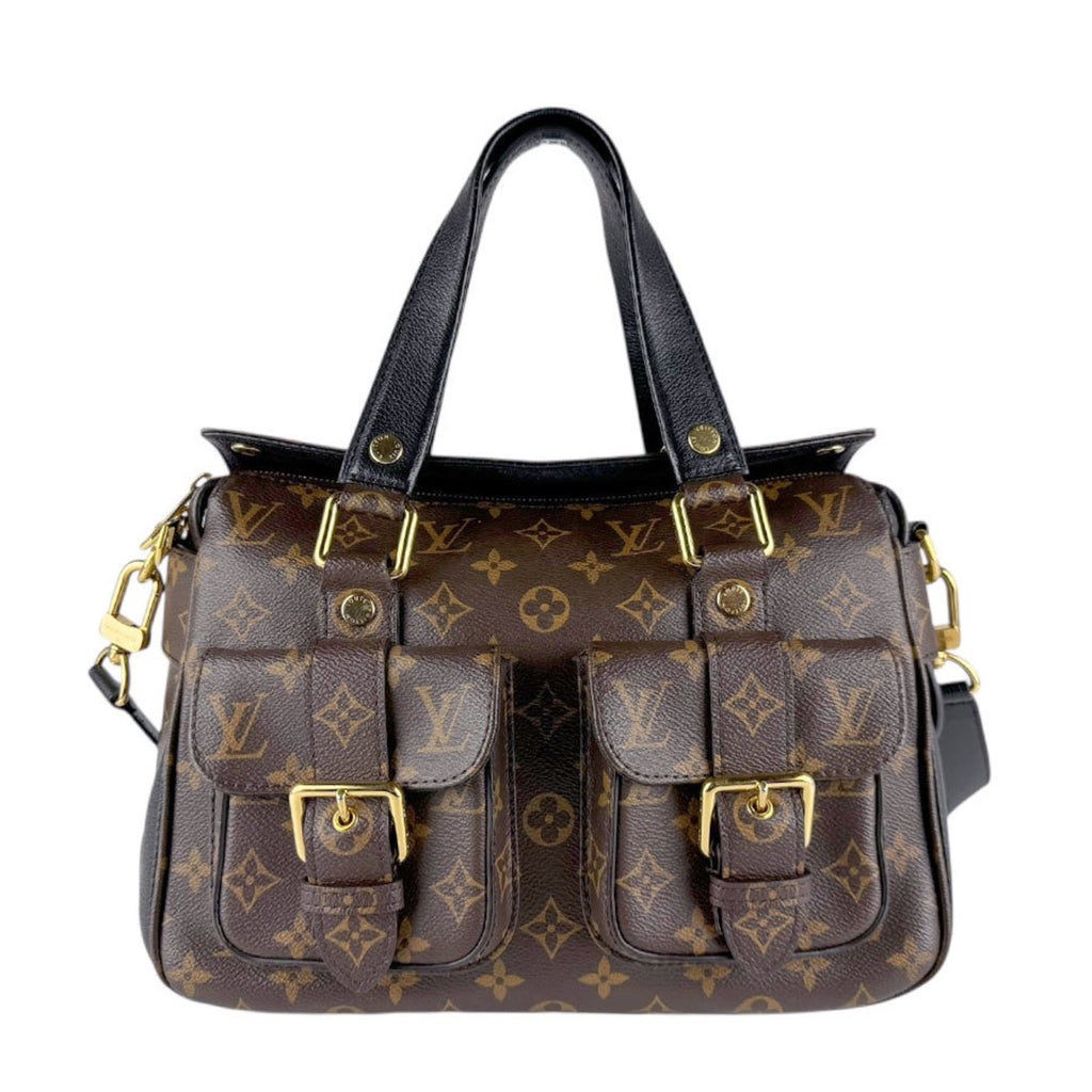 Louis Vuitton Black Brown Monogram Handbag Shoulder Bag