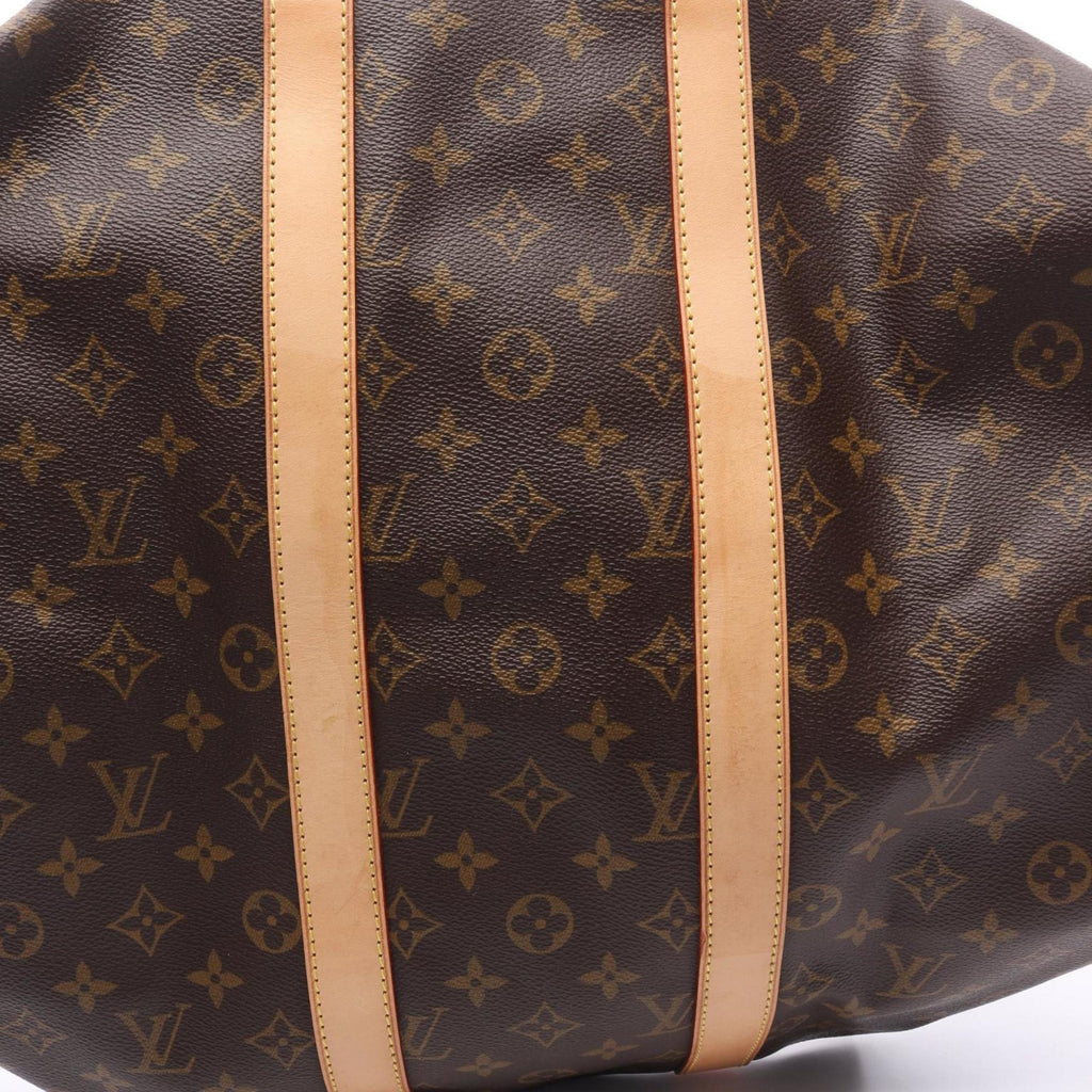 Louis Vuitton Brown Coated Canvas Leather Boston Bag