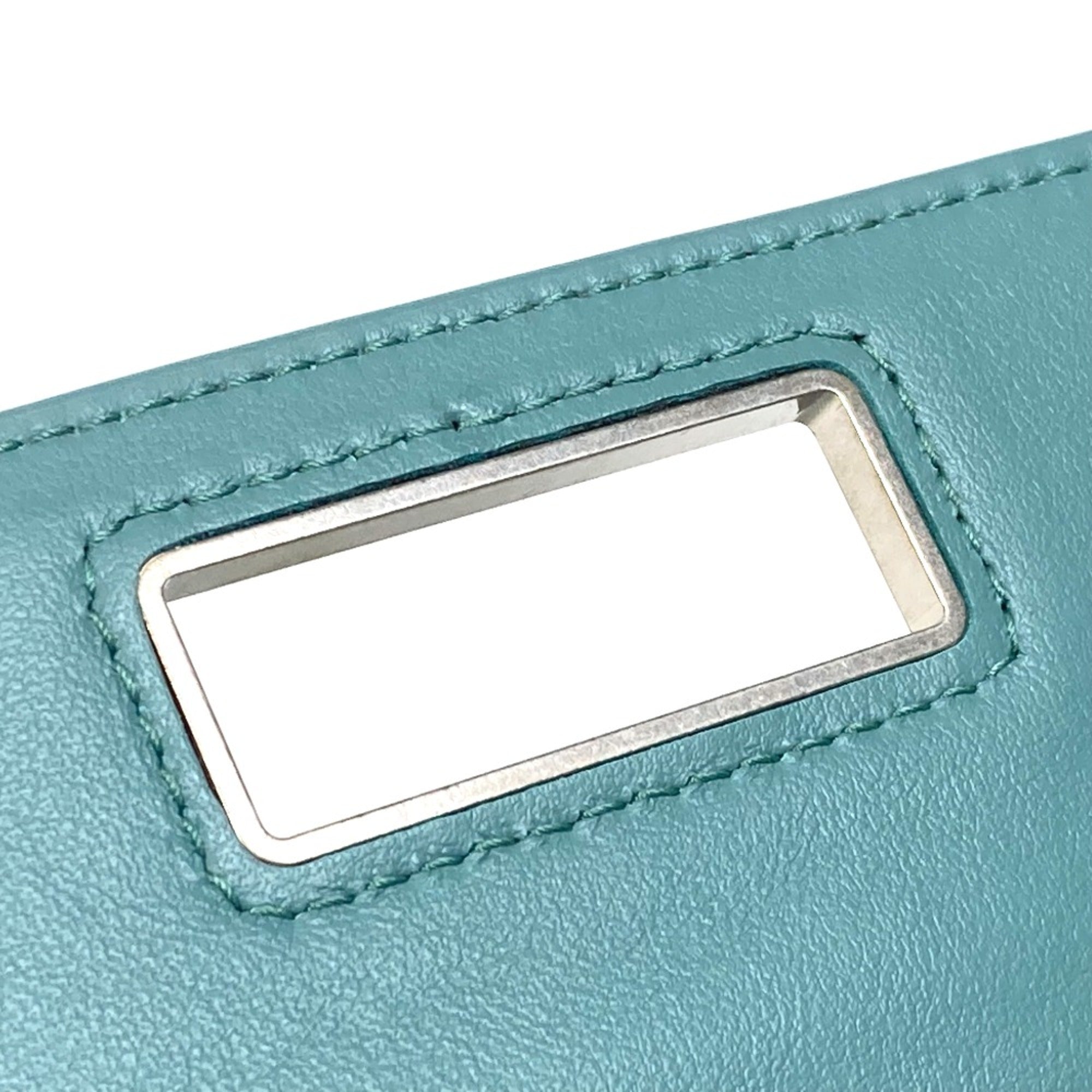 Bottega Veneta Blue Leather Long Wallet (Bi-Fold)
