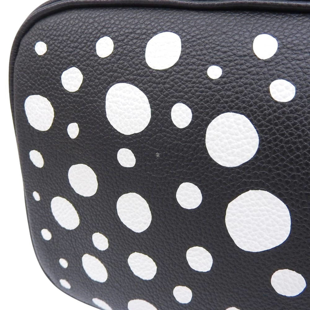 Louis Vuitton Black White Leather Tote Bag