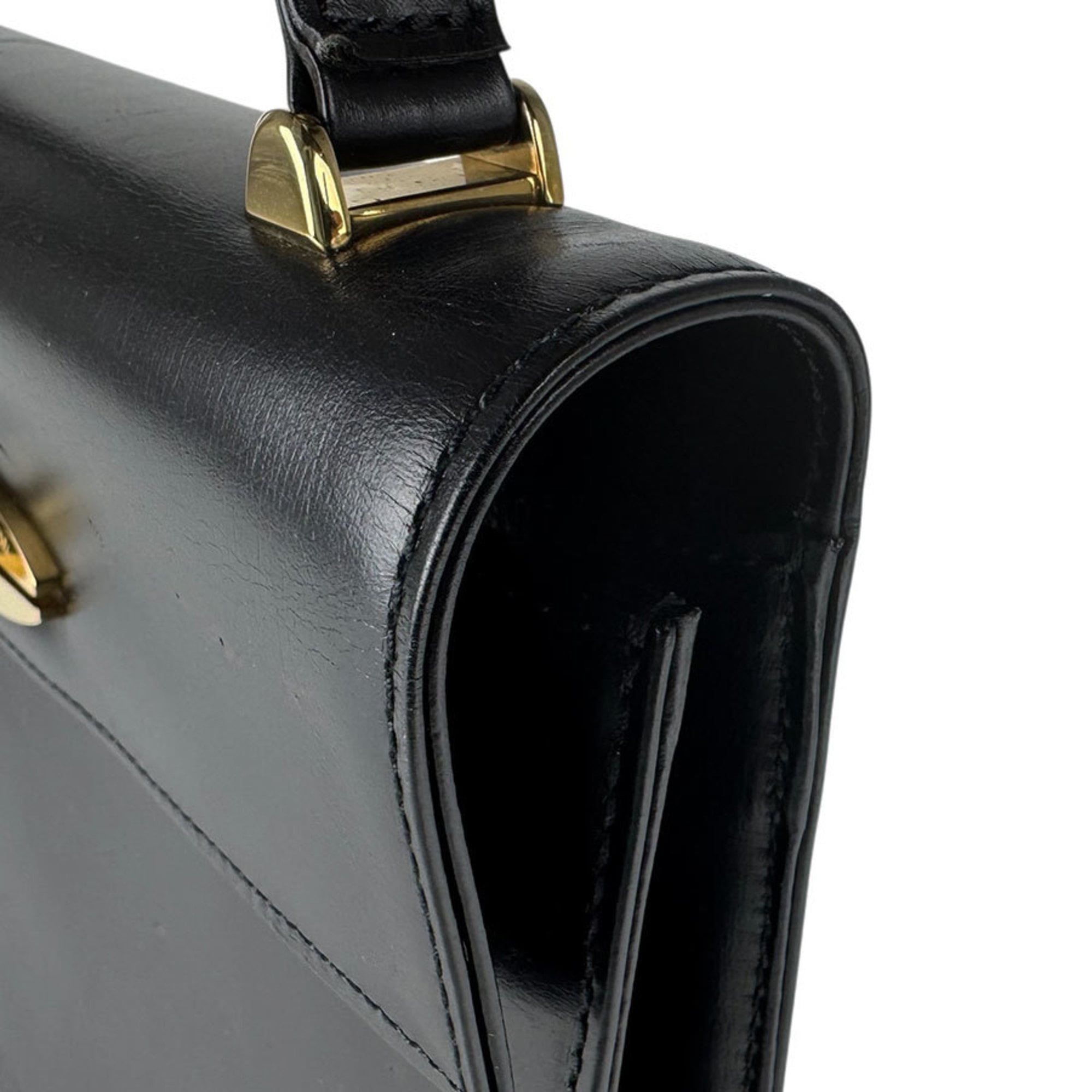 Louis Vuitton Noir Leather Shoulder Bag