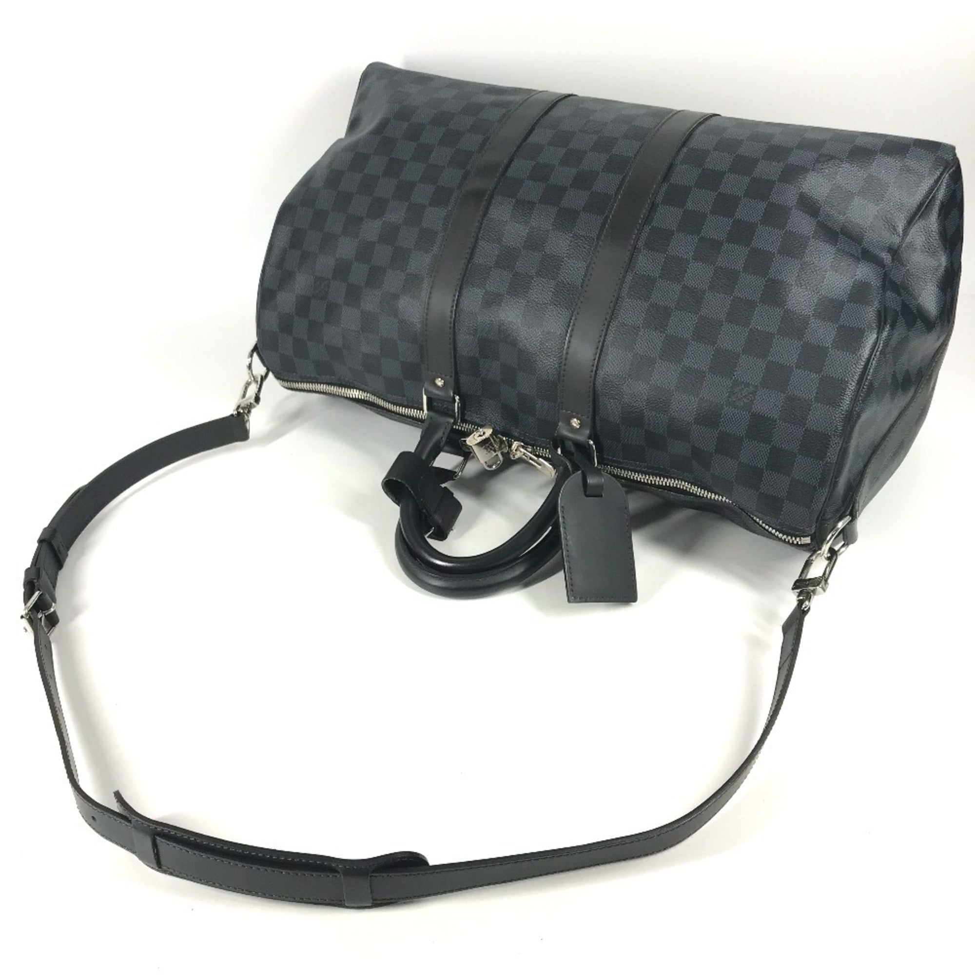 Louis Vuitton Damier Cobalt Navy Canvas Boston Bag Shoulder Bag