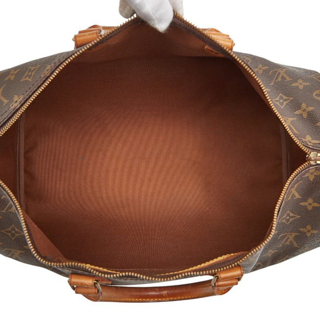 Louis Vuitton Brown Dark Brown Pvc Leather Boston Bag Handbag