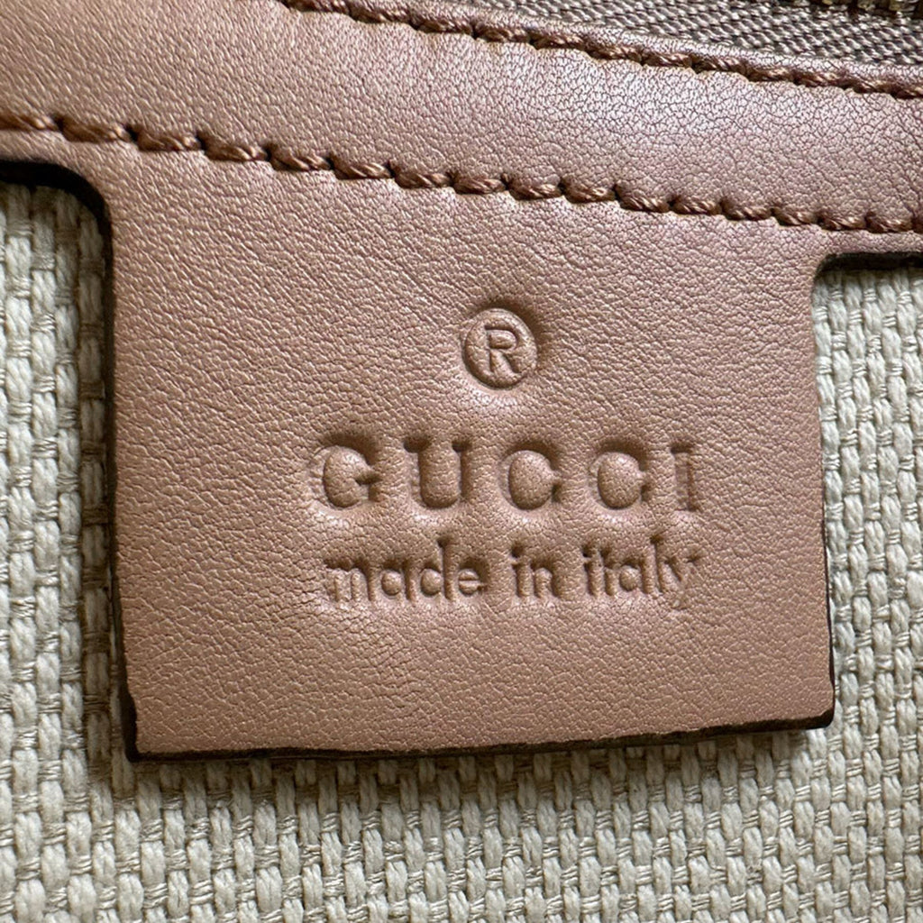 Gucci Pink Beige Patent Leather Handbag Shoulder Bag (Pre-Owned)