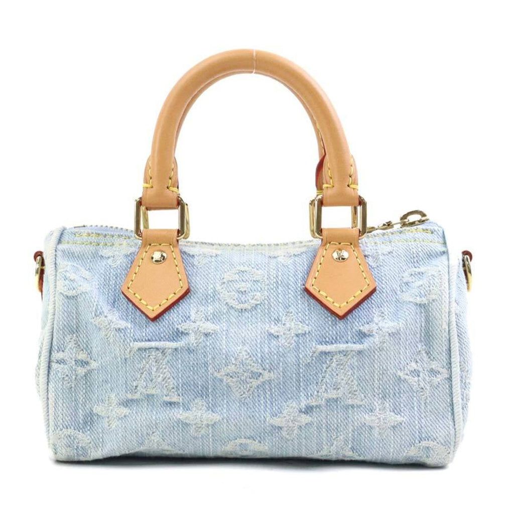 Louis Vuitton Sky Blue Monogram Denim Handbag Shoulder Bag