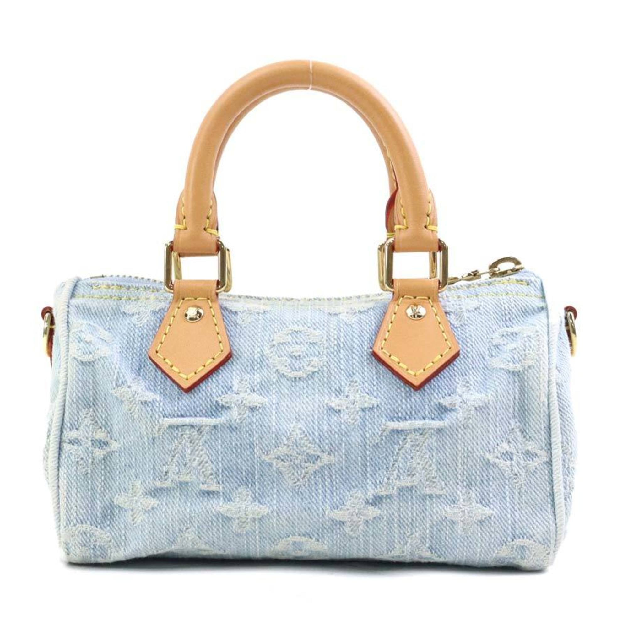 Louis Vuitton Sky Blue Monogram Denim Handbag Shoulder Bag