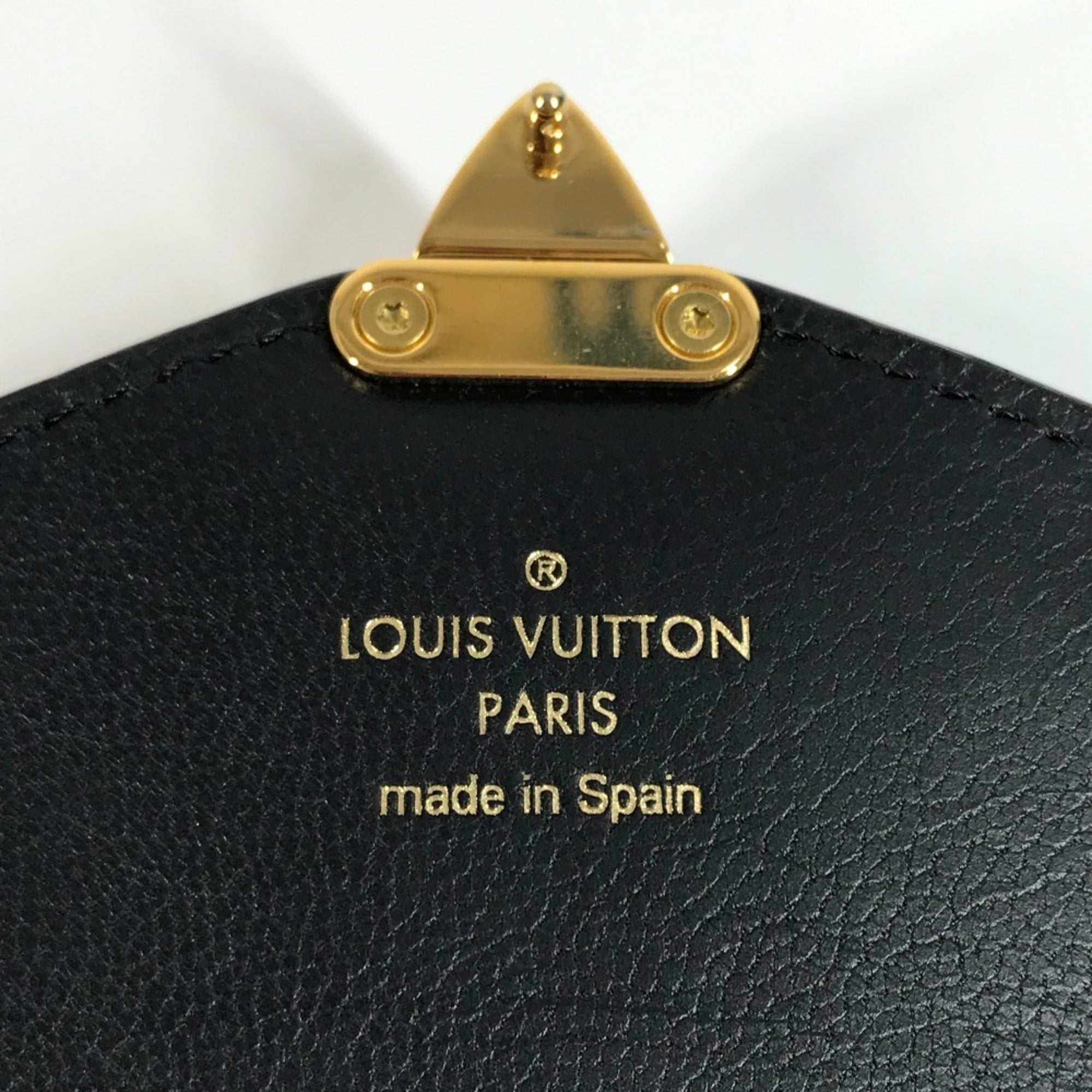 Louis Vuitton Black Leather Long Wallet (Tri-Fold)