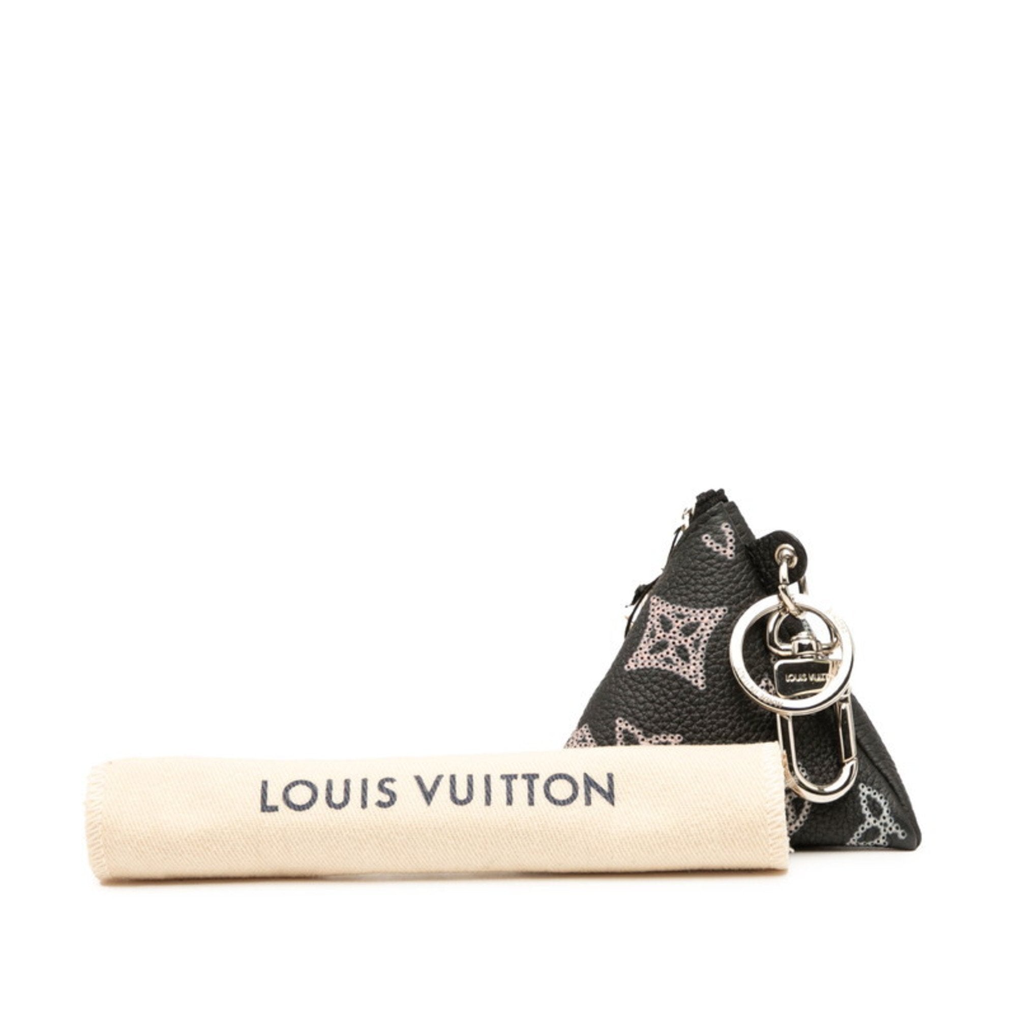 Louis Vuitton Black Pink Leather Metal Pouch