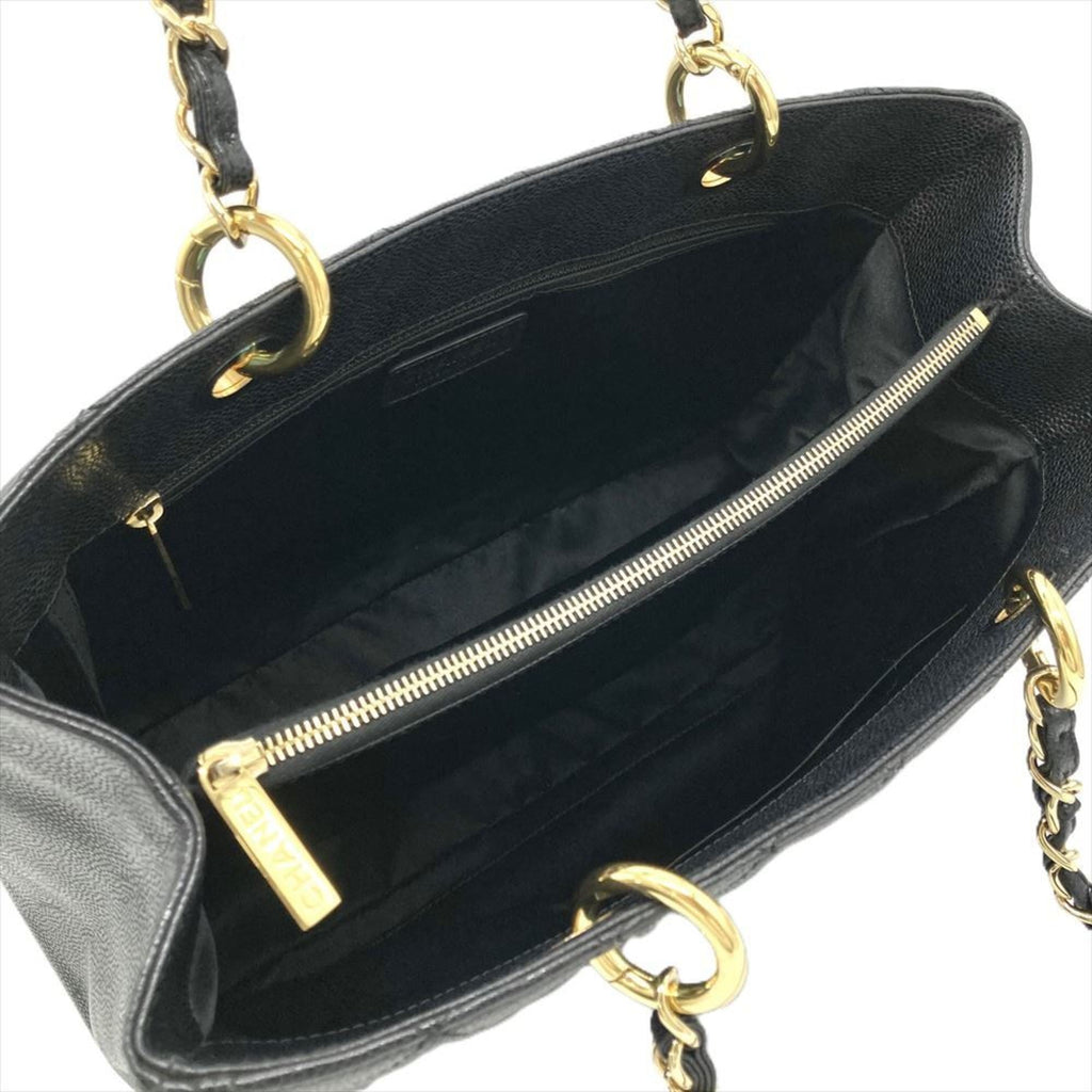 Chanel Black Grained Calfskin Tote Bag