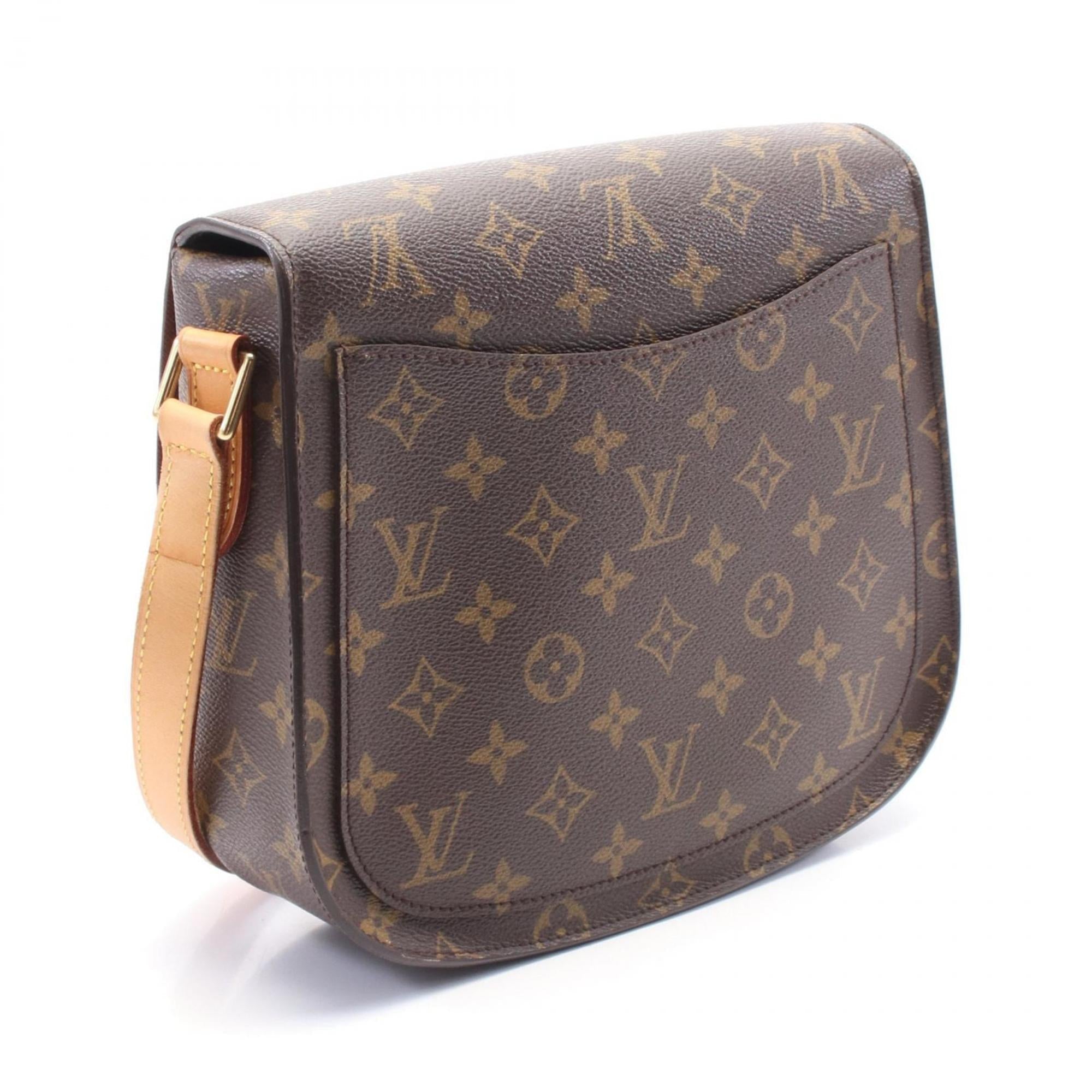 Louis Vuitton Monogram Brown Coated Canvas Leather Shoulder Bag