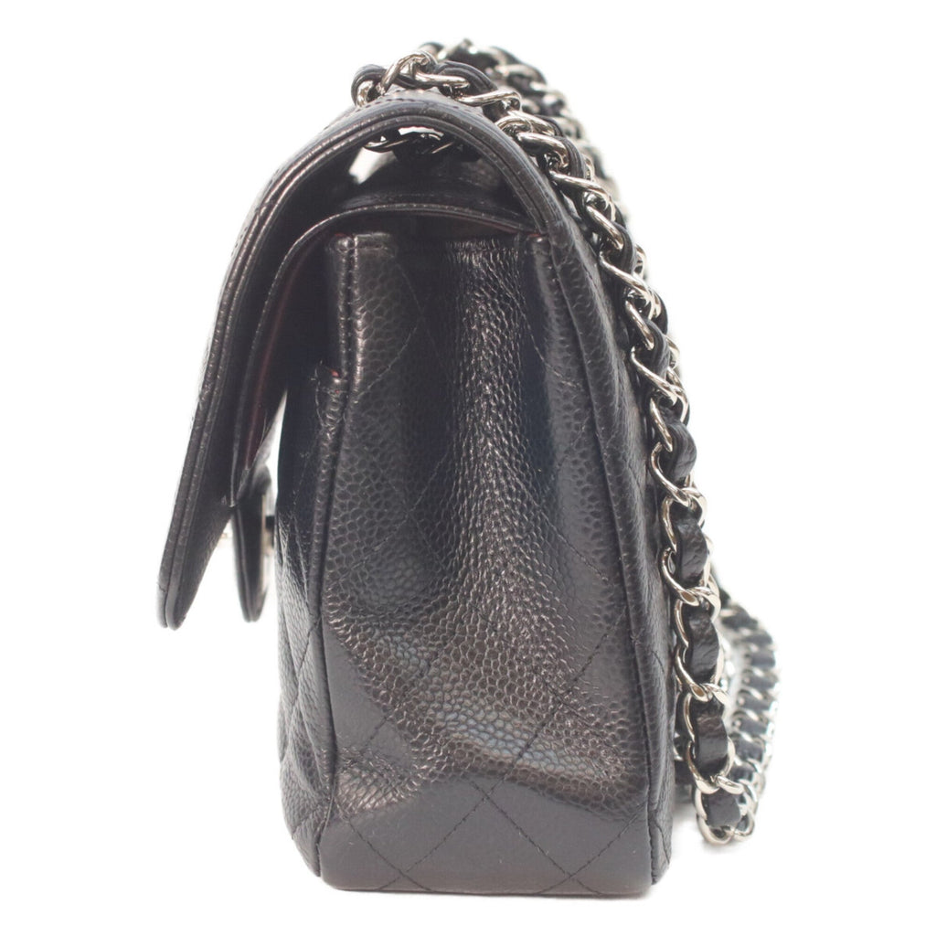 Chanel Matelasse Black Grained Calfskin Shoulder Bag