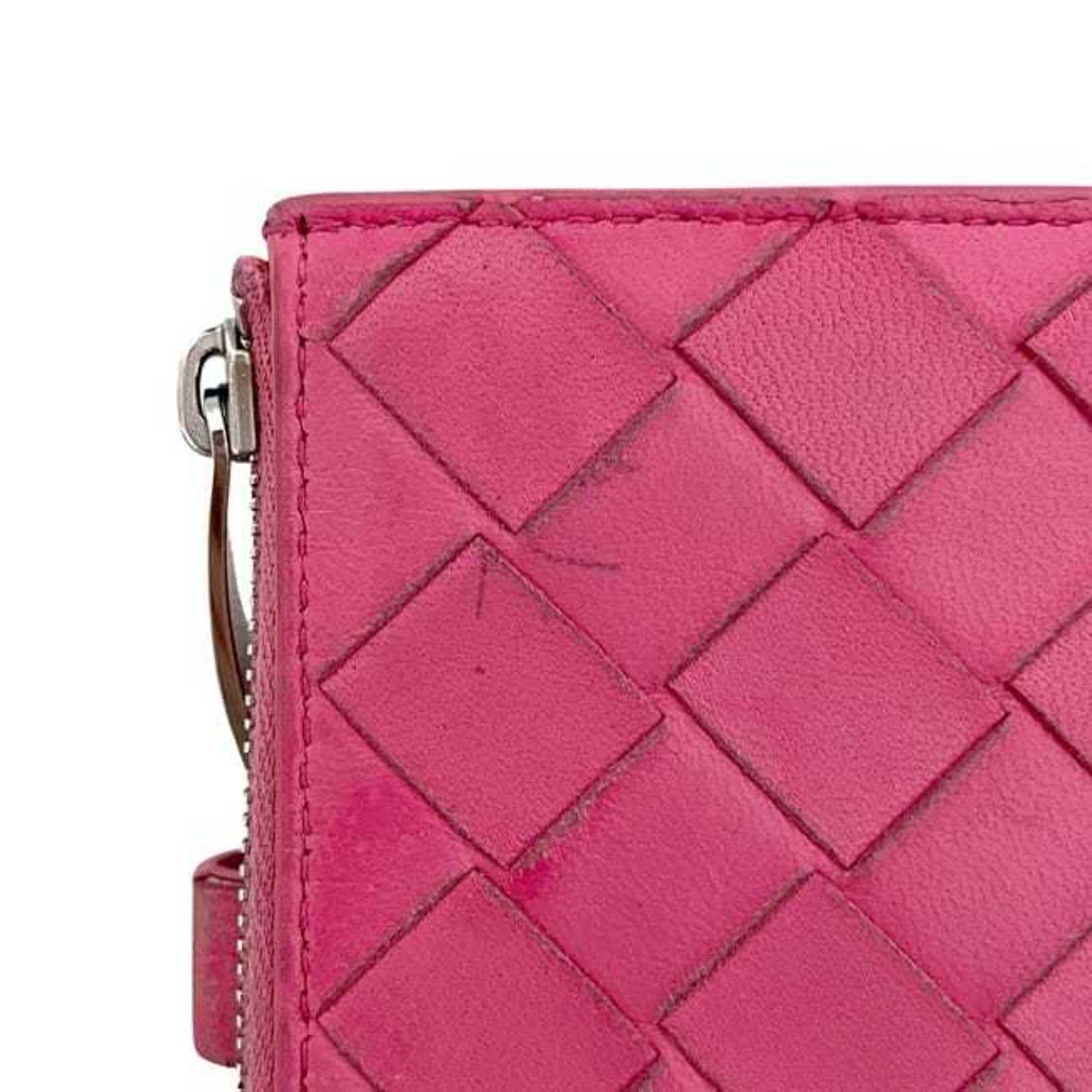 Bottega Veneta Pink Intrecciato Wallet (Bi-Fold)