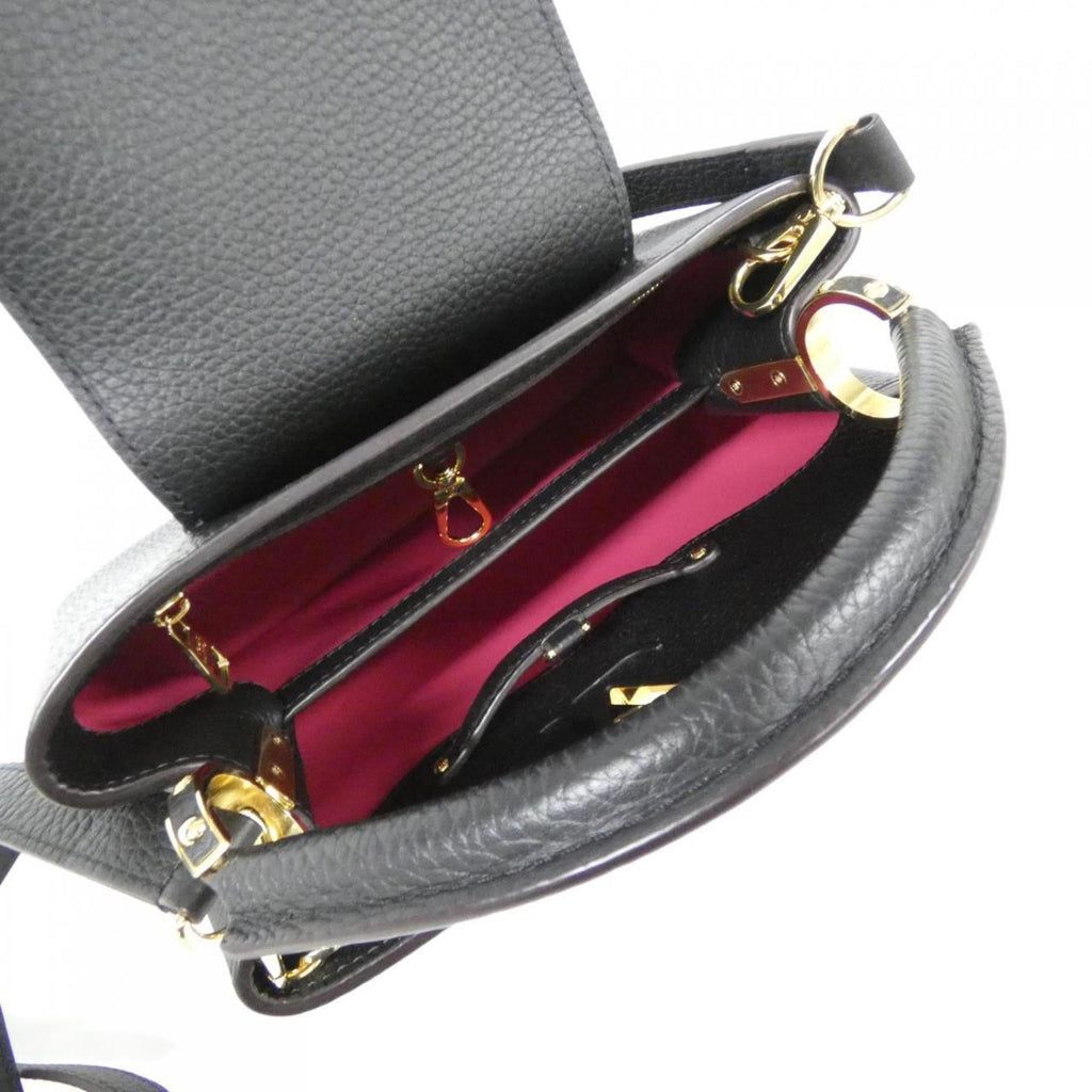 Louis Vuitton Black Leather Handbag Shoulder Bag